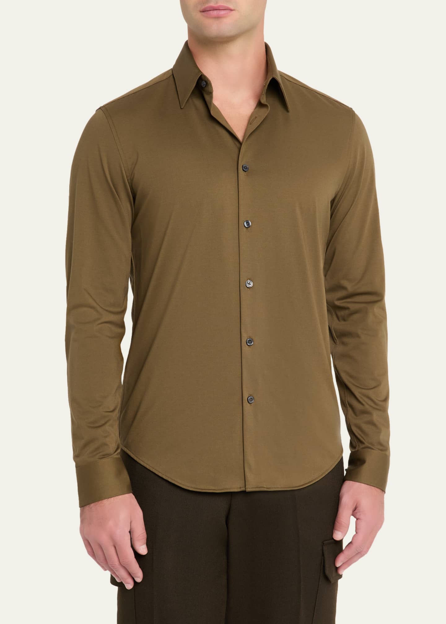 Theory Men's Sylvain Shirt in Structure Knit - Bergdorf Goodman