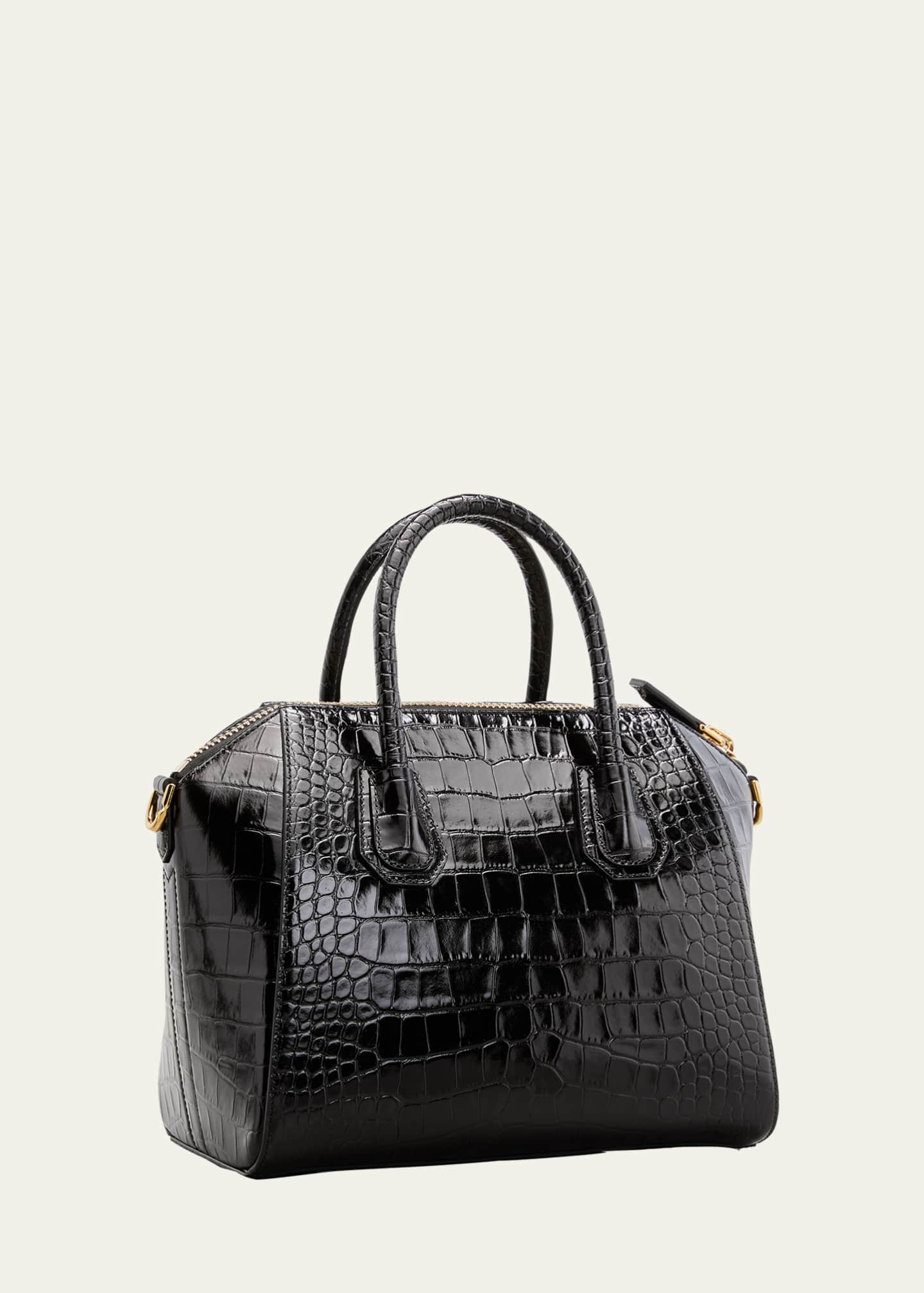 Givenchy Antigona Small Croc-Embossed Leather Satchel Bag - Bergdorf ...