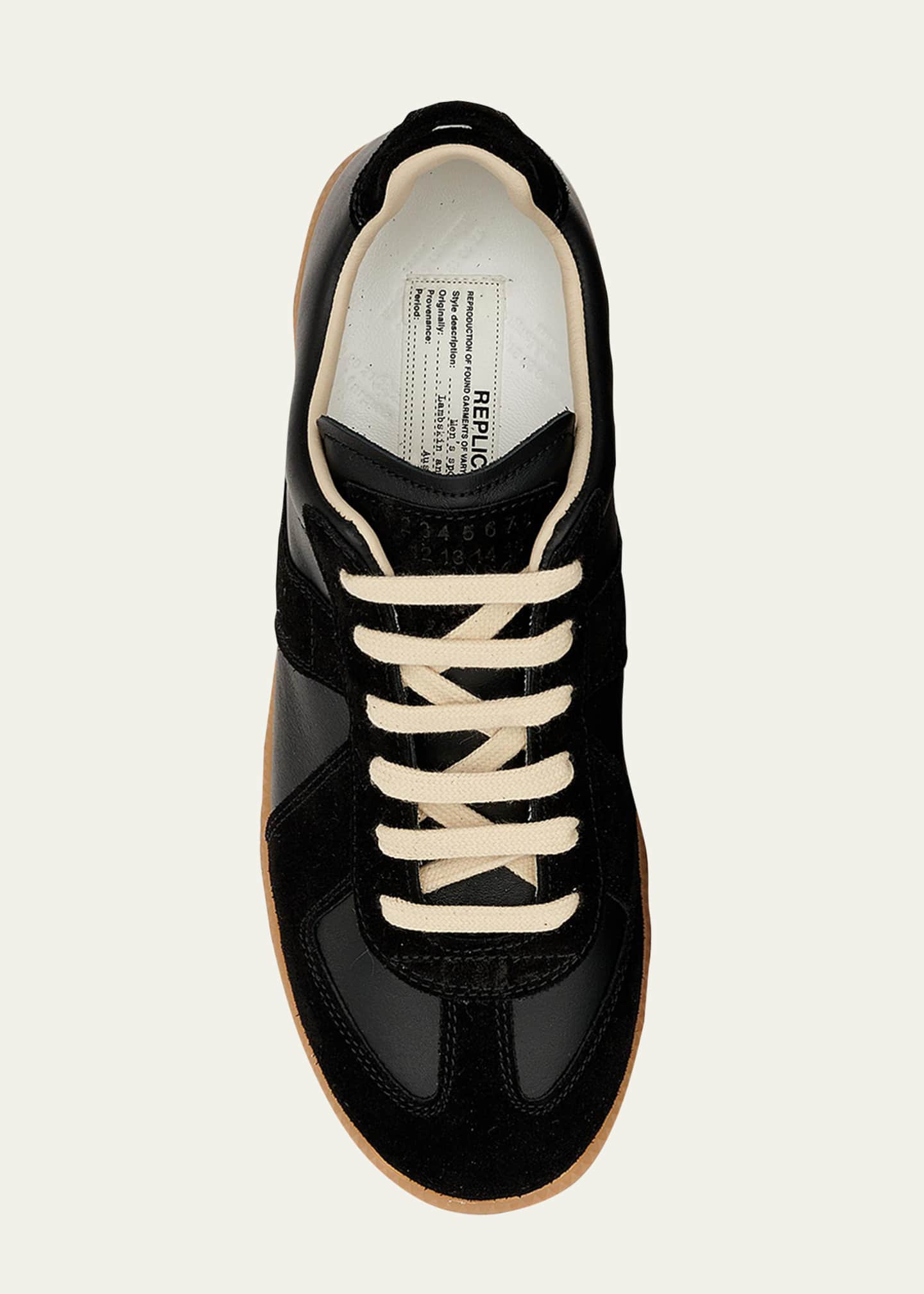 Maison Margiela Replica Suede & Leather Sneakers - Bergdorf Goodman