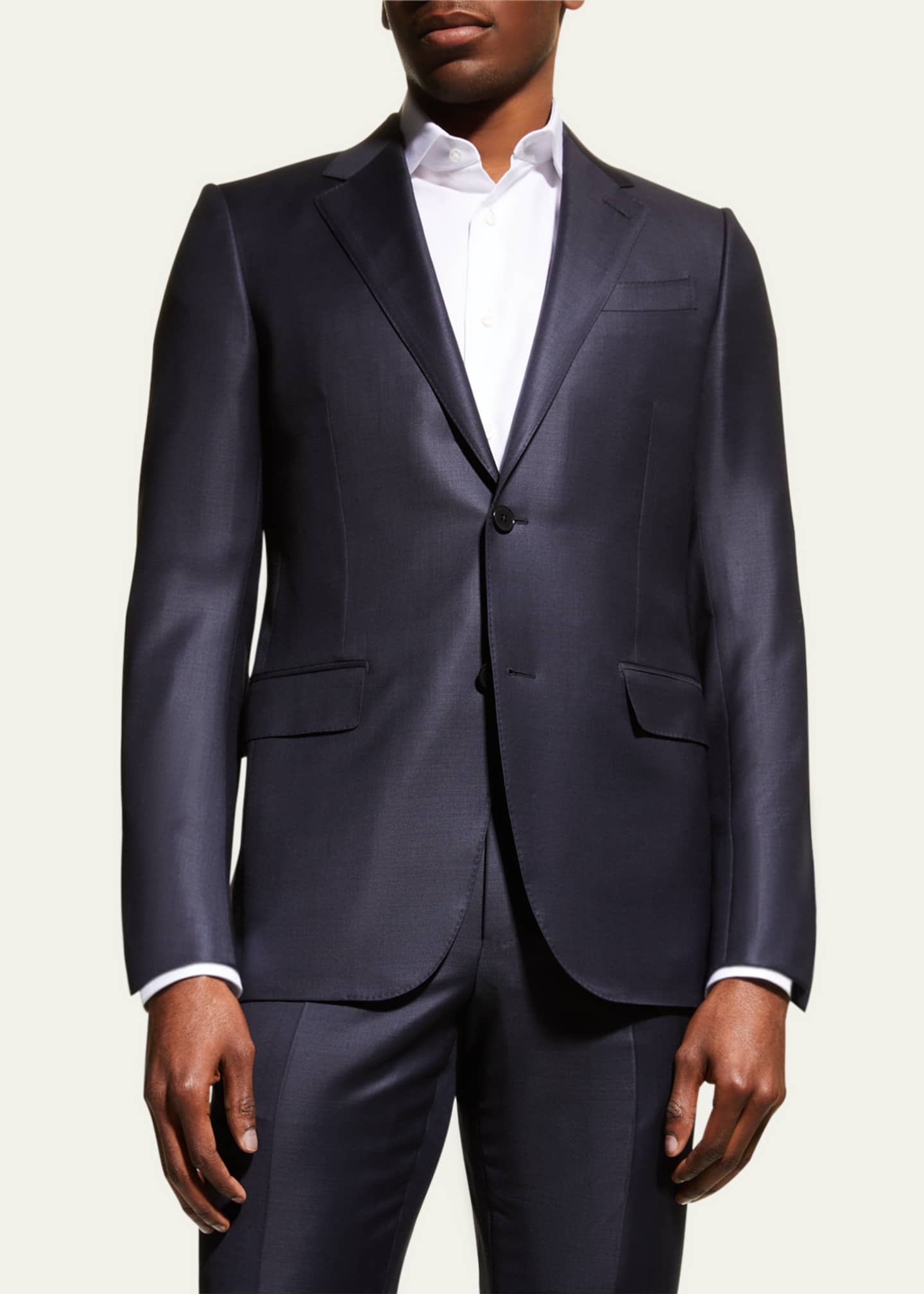 ZEGNA Men's Wool Tic-Weave Suit - Bergdorf Goodman