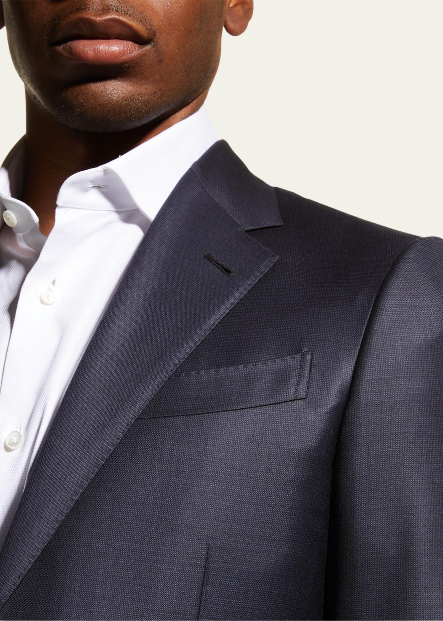 ZEGNA Men's Wool Tic-Weave Suit - Bergdorf Goodman