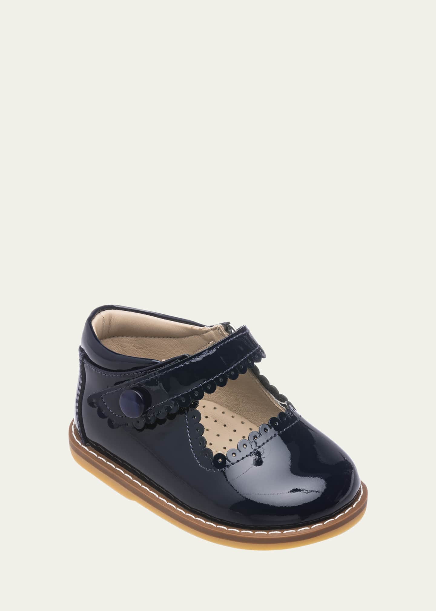 Elephantito Scalloped Leather Mary Janes, Toddler - Bergdorf Goodman