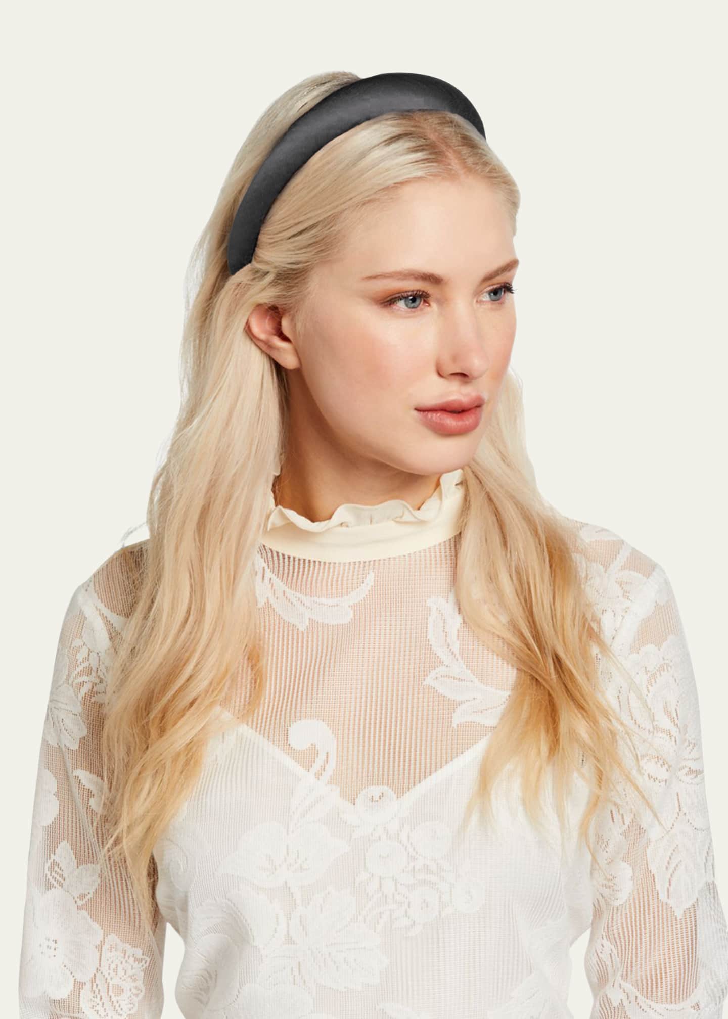 Jennifer Behr Tori Silk Satin Headband Image 2 of 2