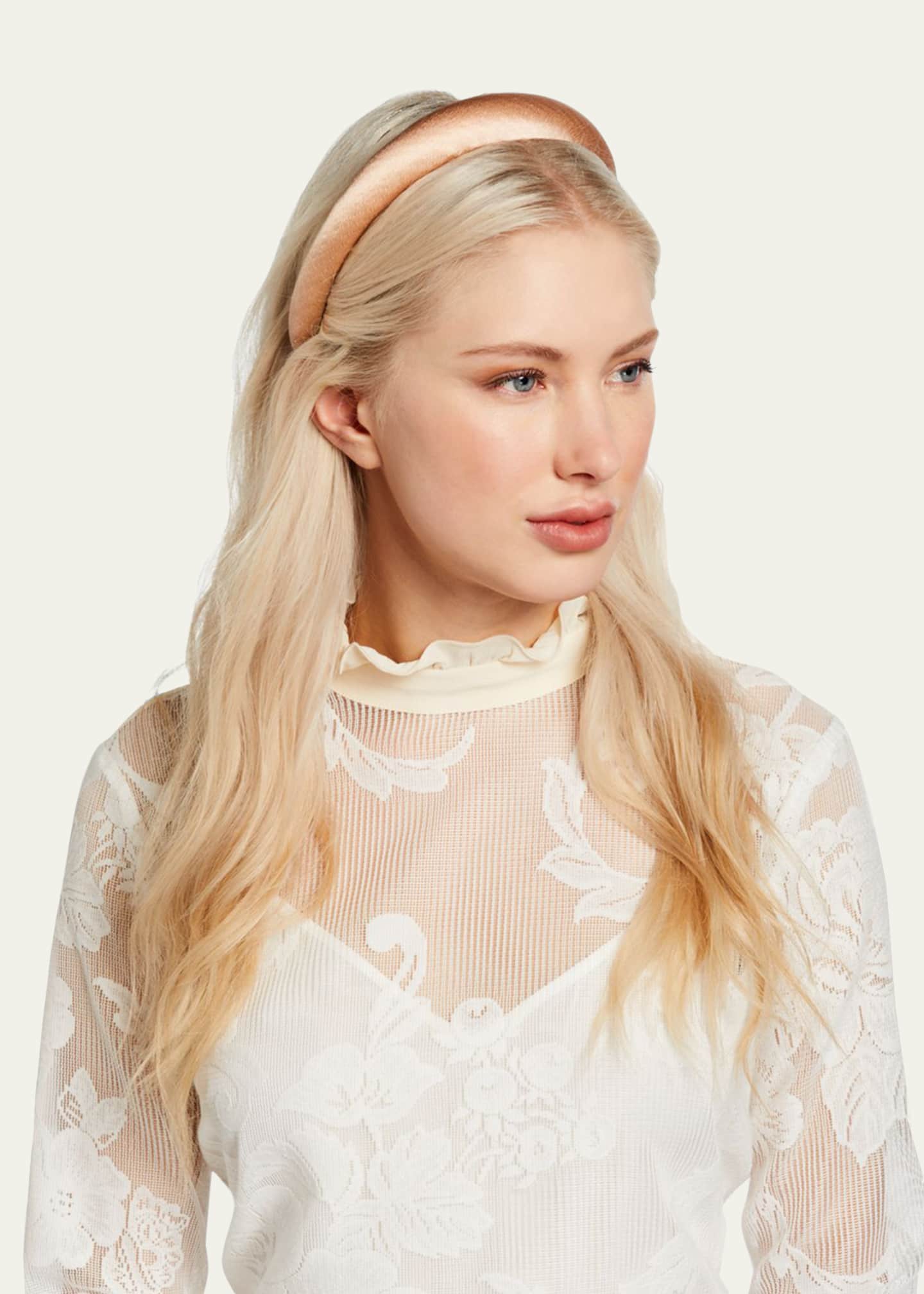 Jennifer Behr Tori Silk Satin Headband Image 2 of 2