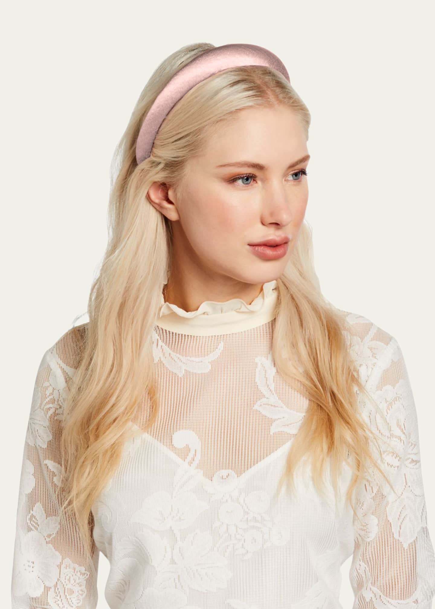 Jennifer Behr Tori Silk Satin Headband Image 2 of 2