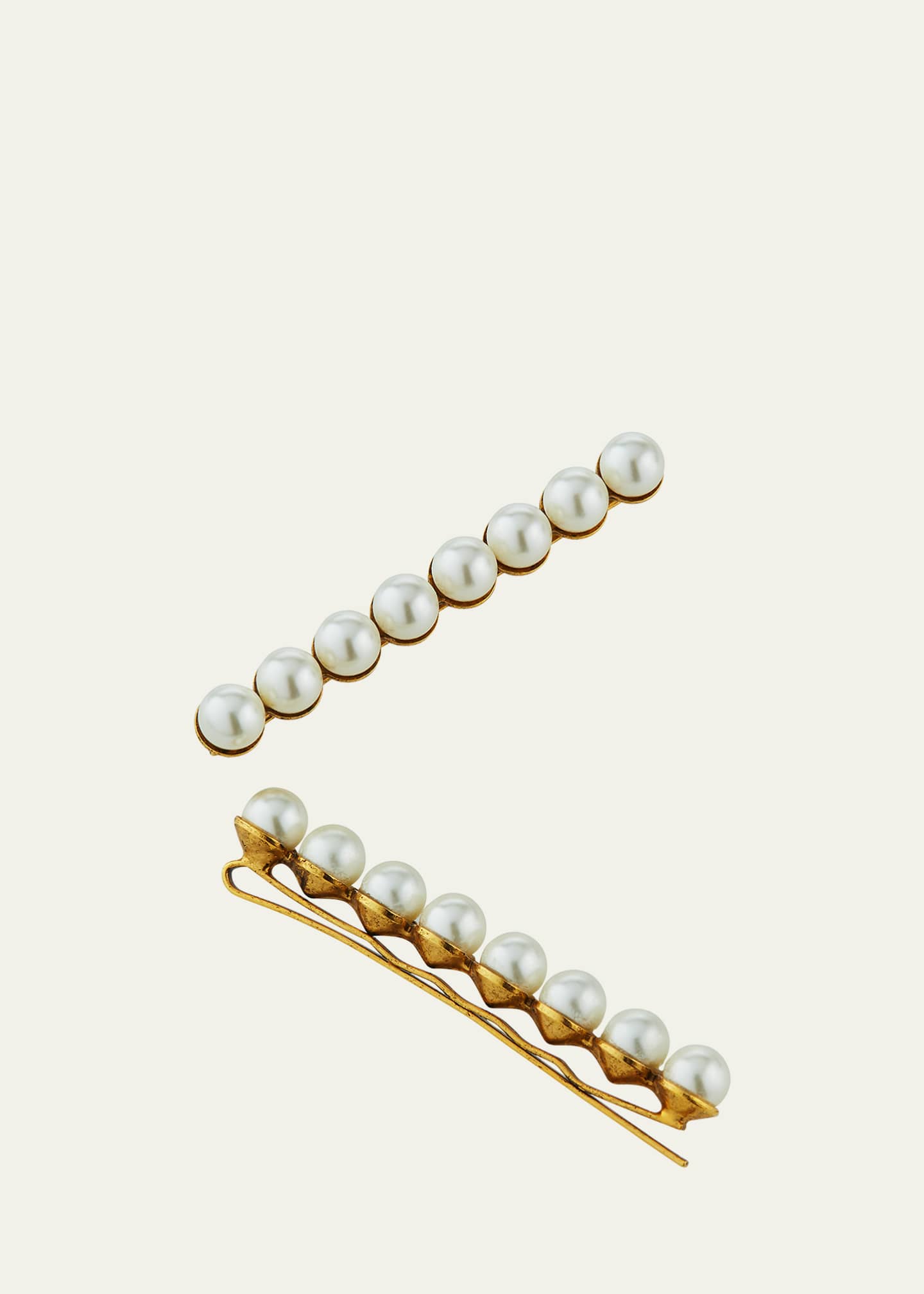 Jennifer Behr Gracie Glass Pearl Bobby Pins Set of 2 Bergdorf Goodman