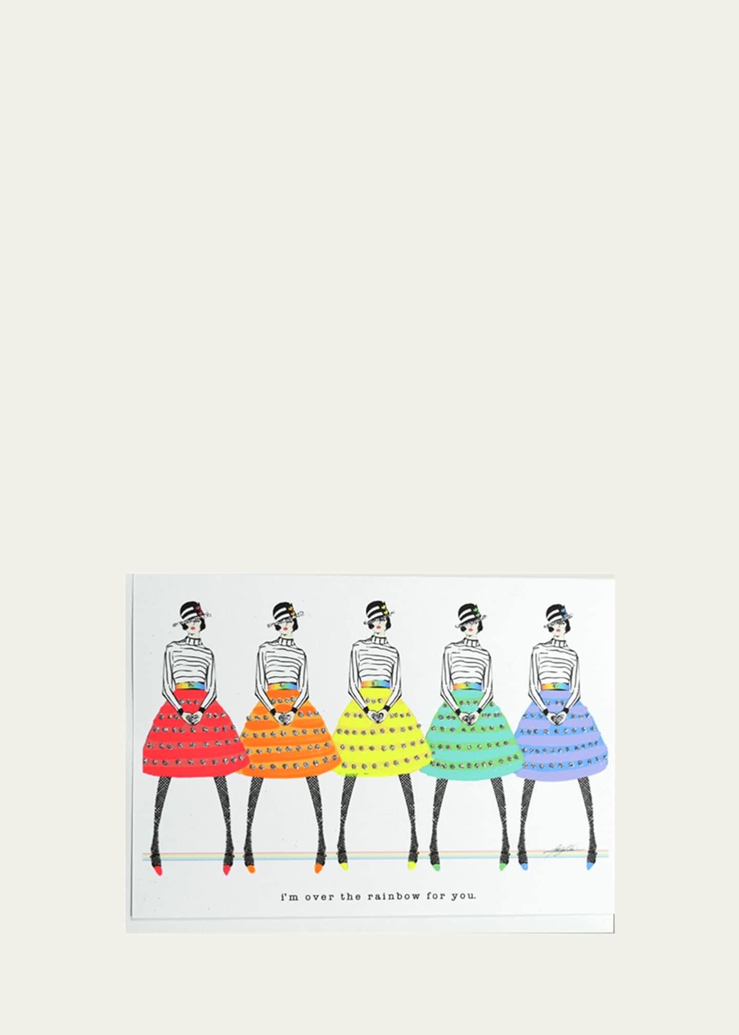 Verrier I'm Over the Rainbow For You Greeting Card