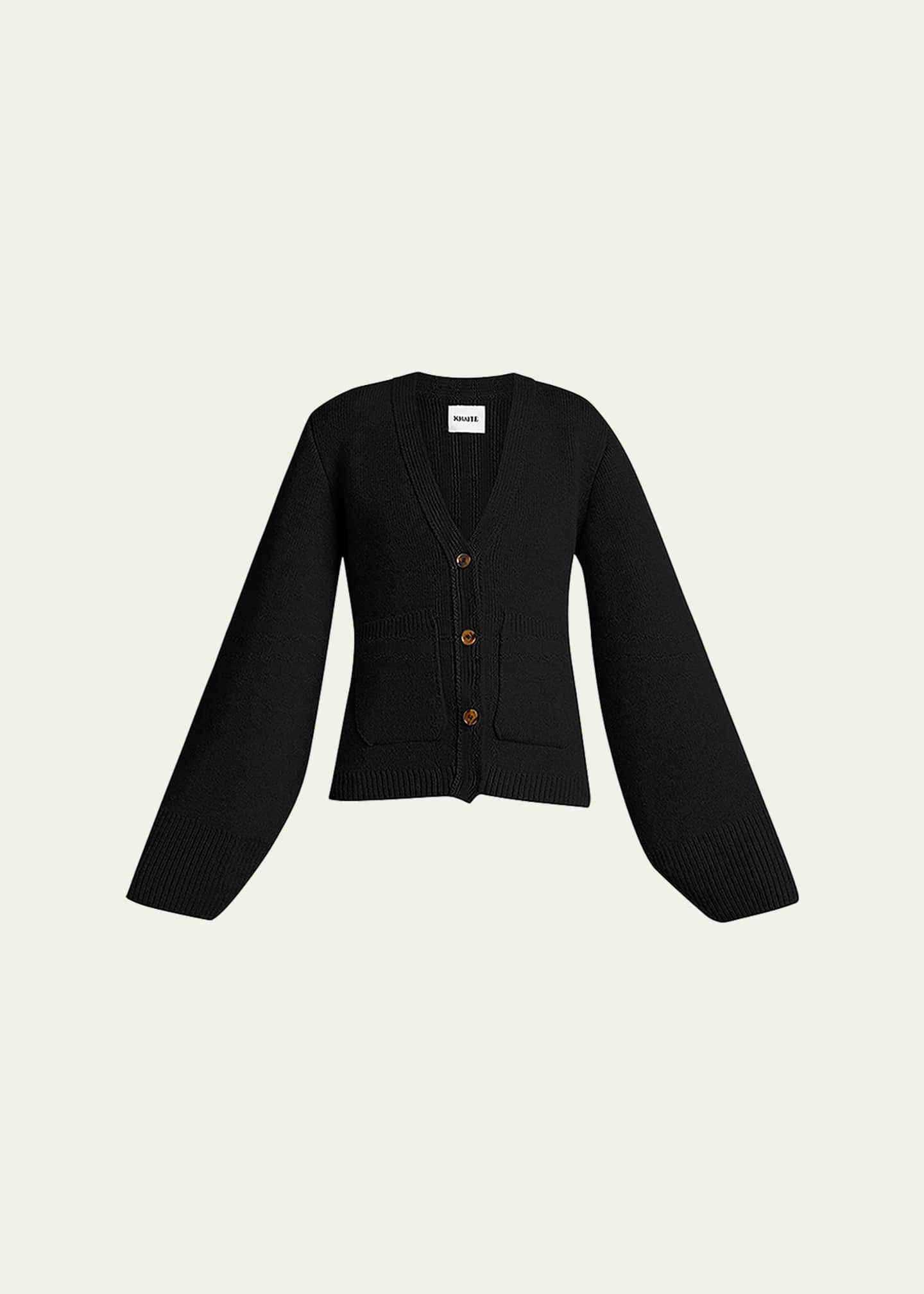Khaite Scarlet Cashmere Cropped Cardigan Image 1 of 5