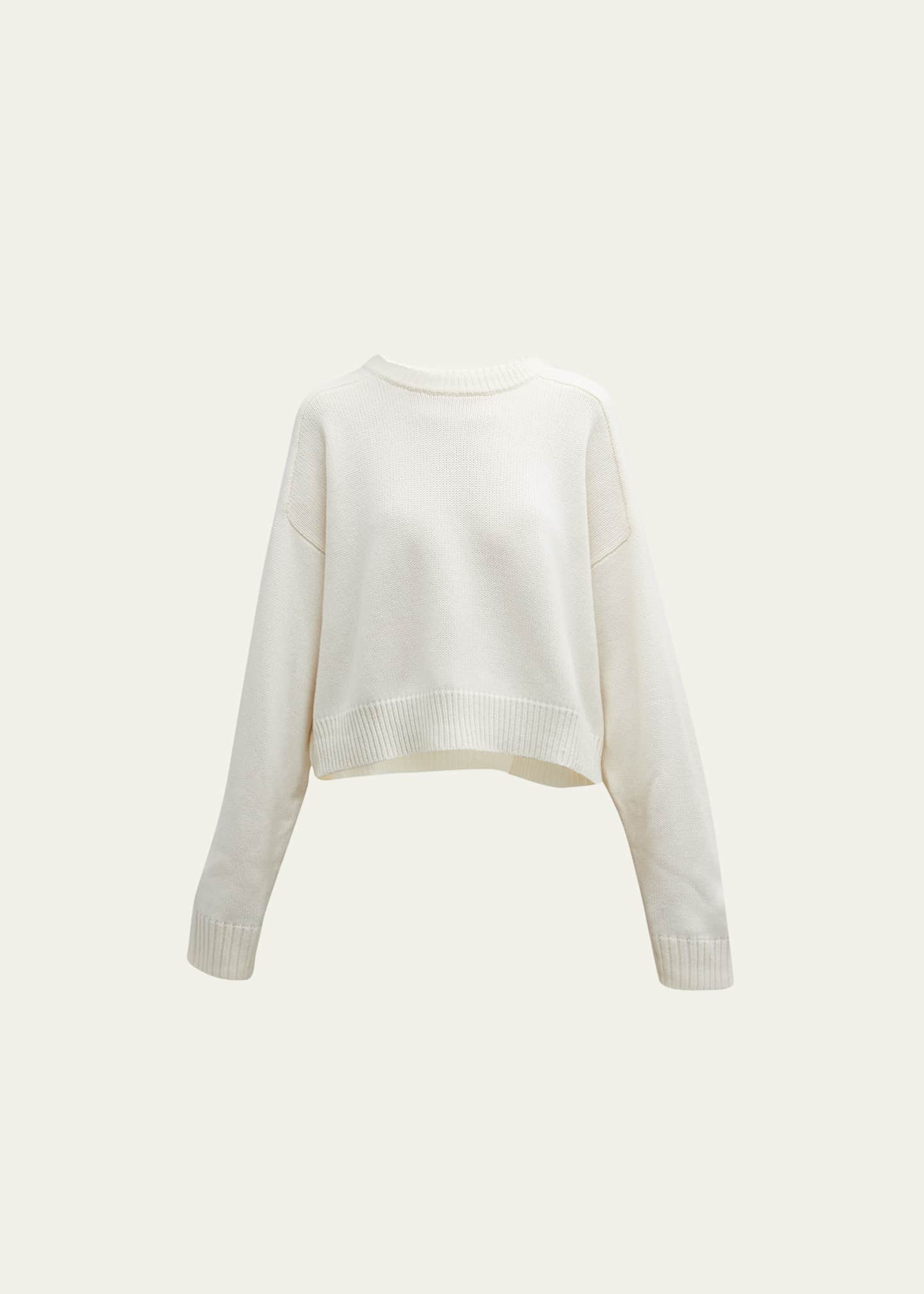 Loulou Studio Bruzzi Wool-Cashmere Raglan-Sleeve Crop Sweater ...