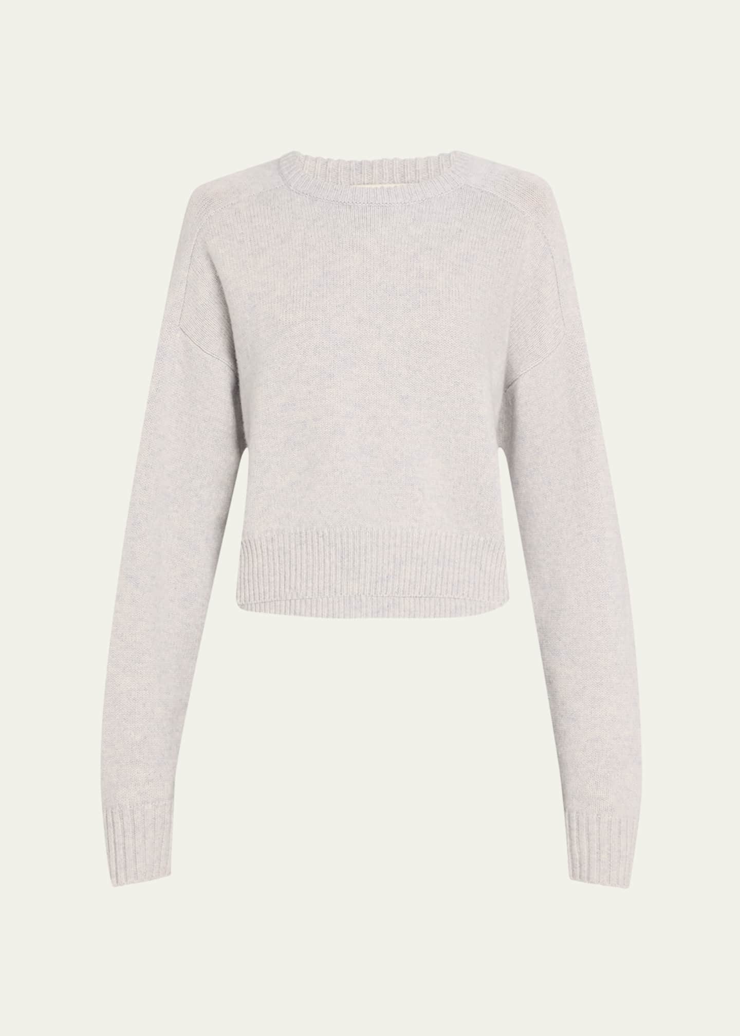 Loulou Studio Bruzzi Wool-Cashmere Raglan-Sleeve Crop Sweater Image 1 of 5