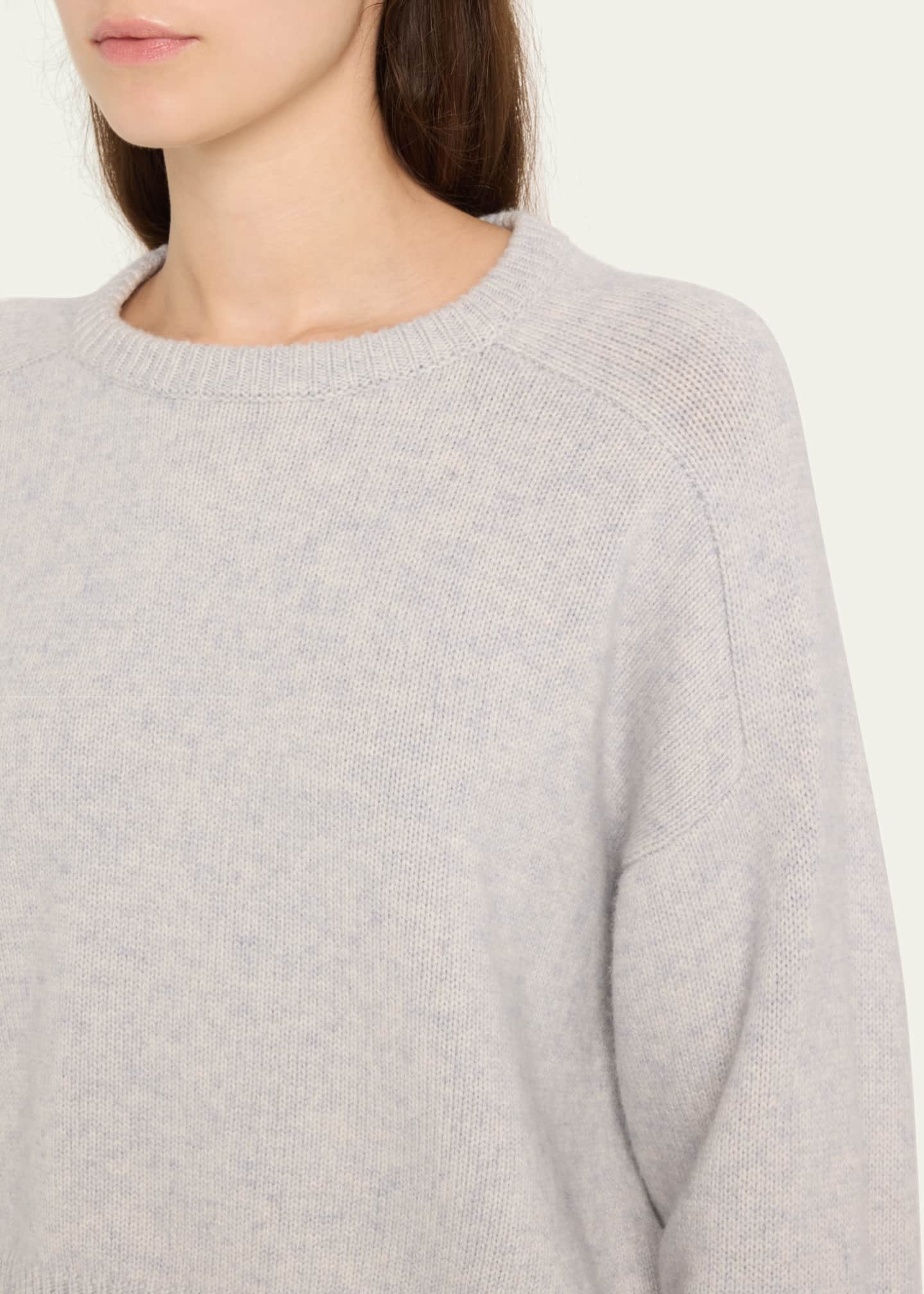 Loulou Studio Bruzzi Wool-Cashmere Raglan-Sleeve Crop Sweater Image 5 of 5