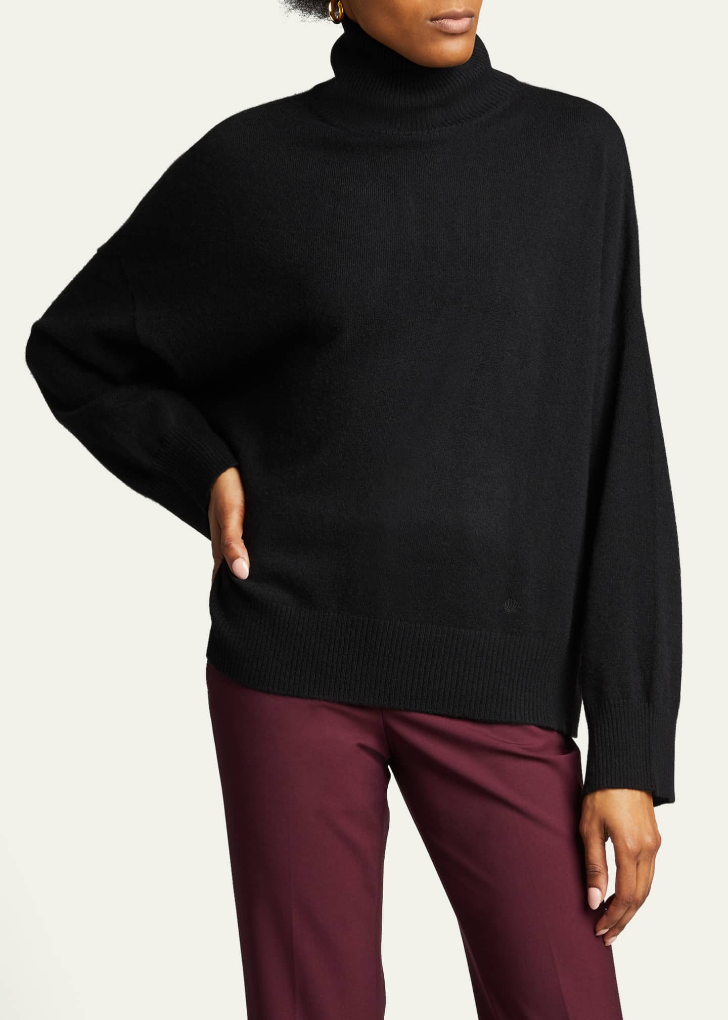 Loulou Studio Murano Turtleneck Cashmere Sweater Image 4 of 5