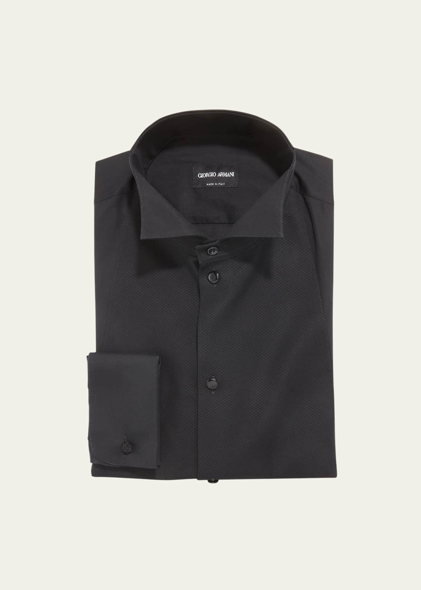 Giorgio Armani Men's Bib-Front Formal Dress Shirt - Bergdorf Goodman