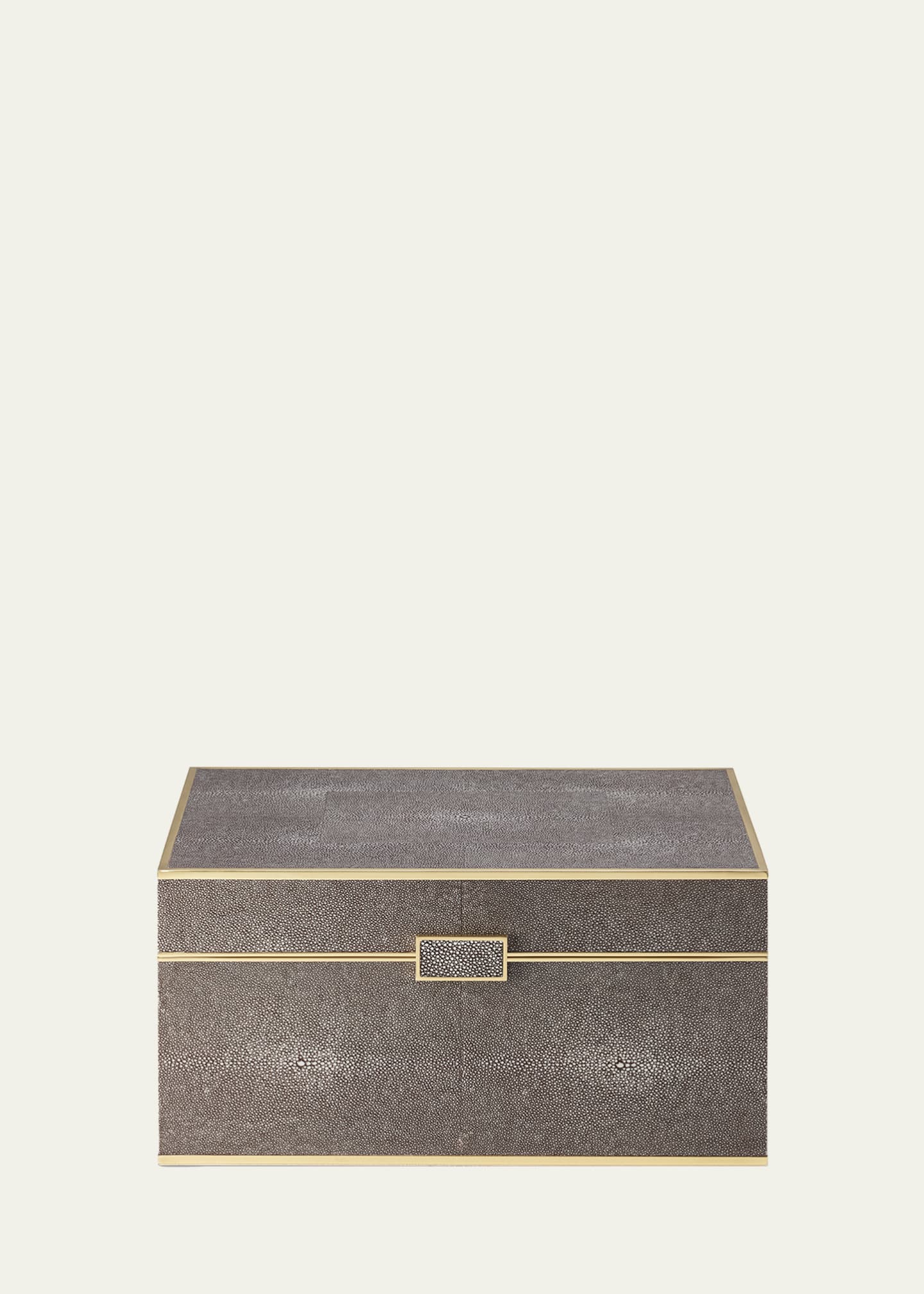 AERIN Classic Faux Shagreen Bar Set, Chocolate Image 2 of 4