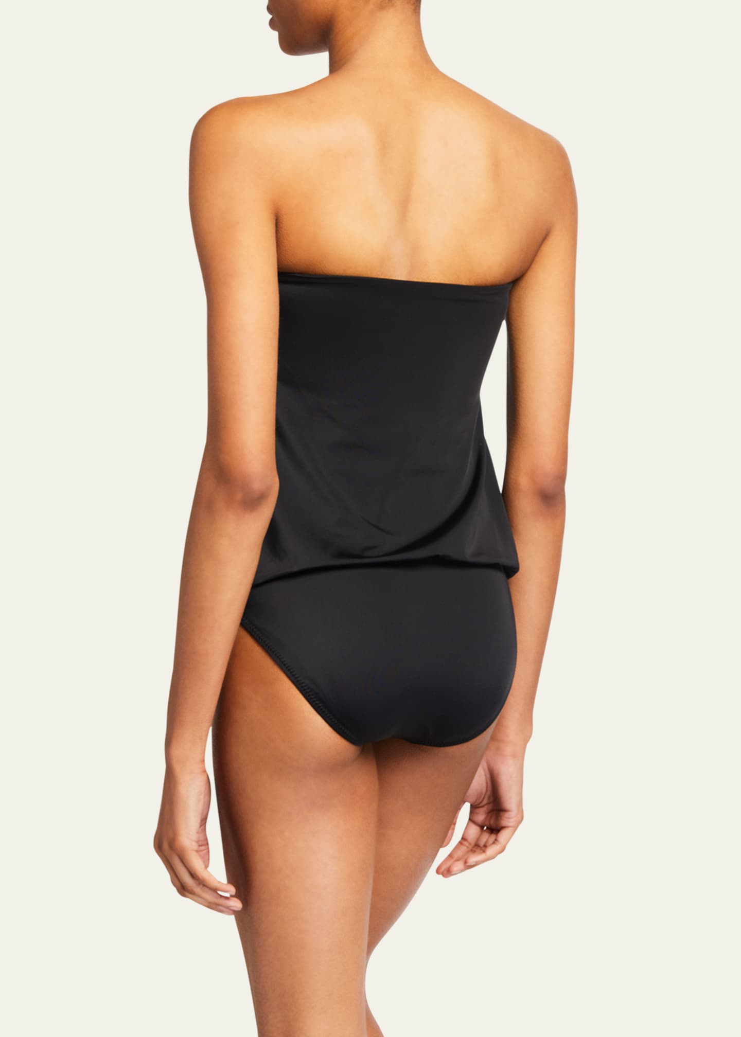 Norma Kamali Strapless Babydoll Mio One-Piece Swimsuit