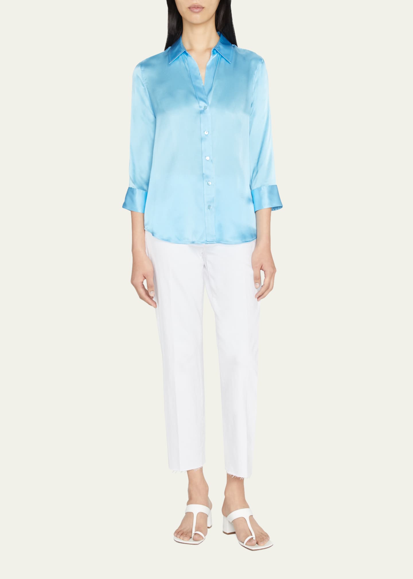 L'Agence Sada Slim Straight-Leg Cropped Jeans Image 2 of 5