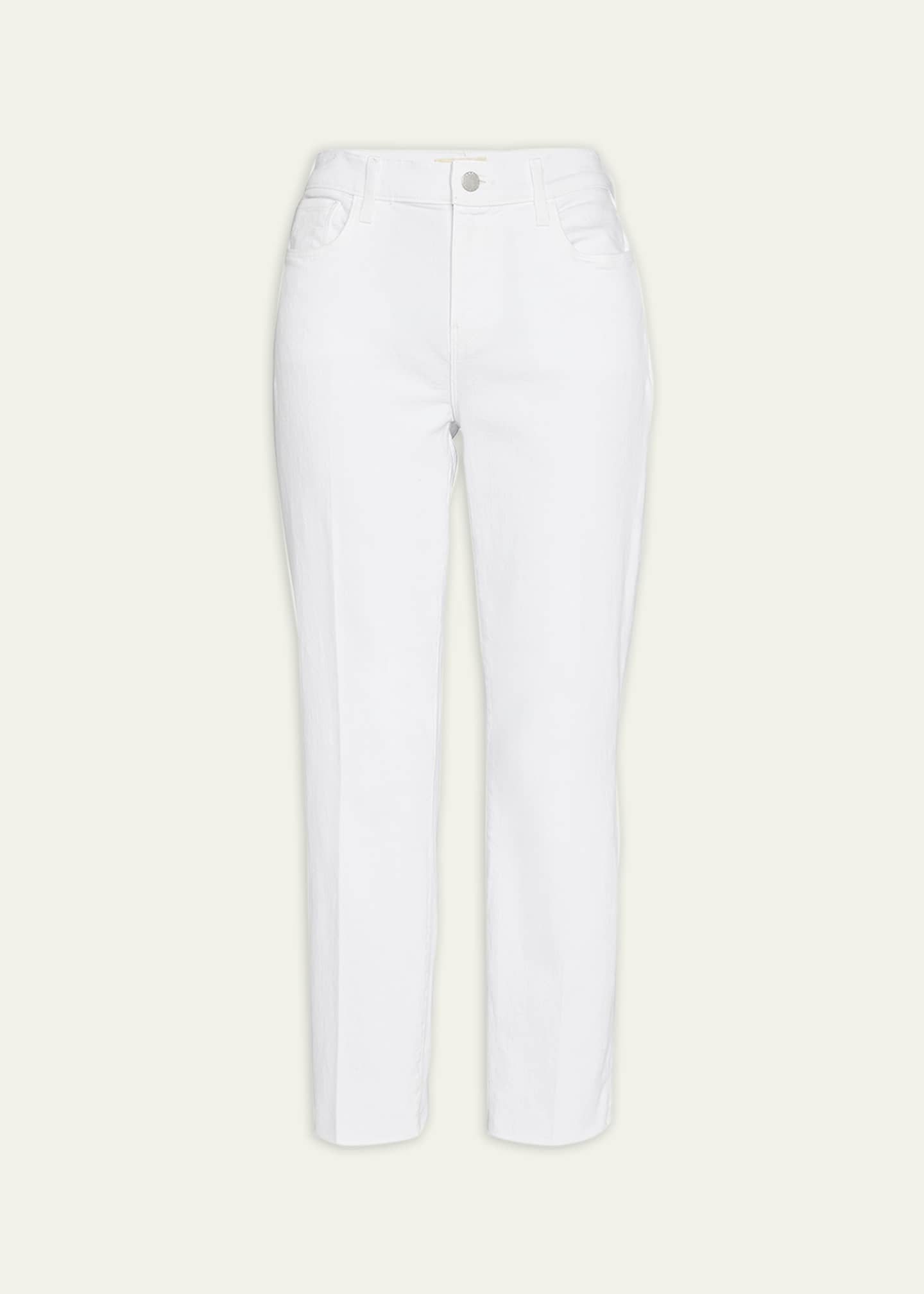 L'Agence Sada Slim Straight-Leg Cropped Jeans - Bergdorf Goodman