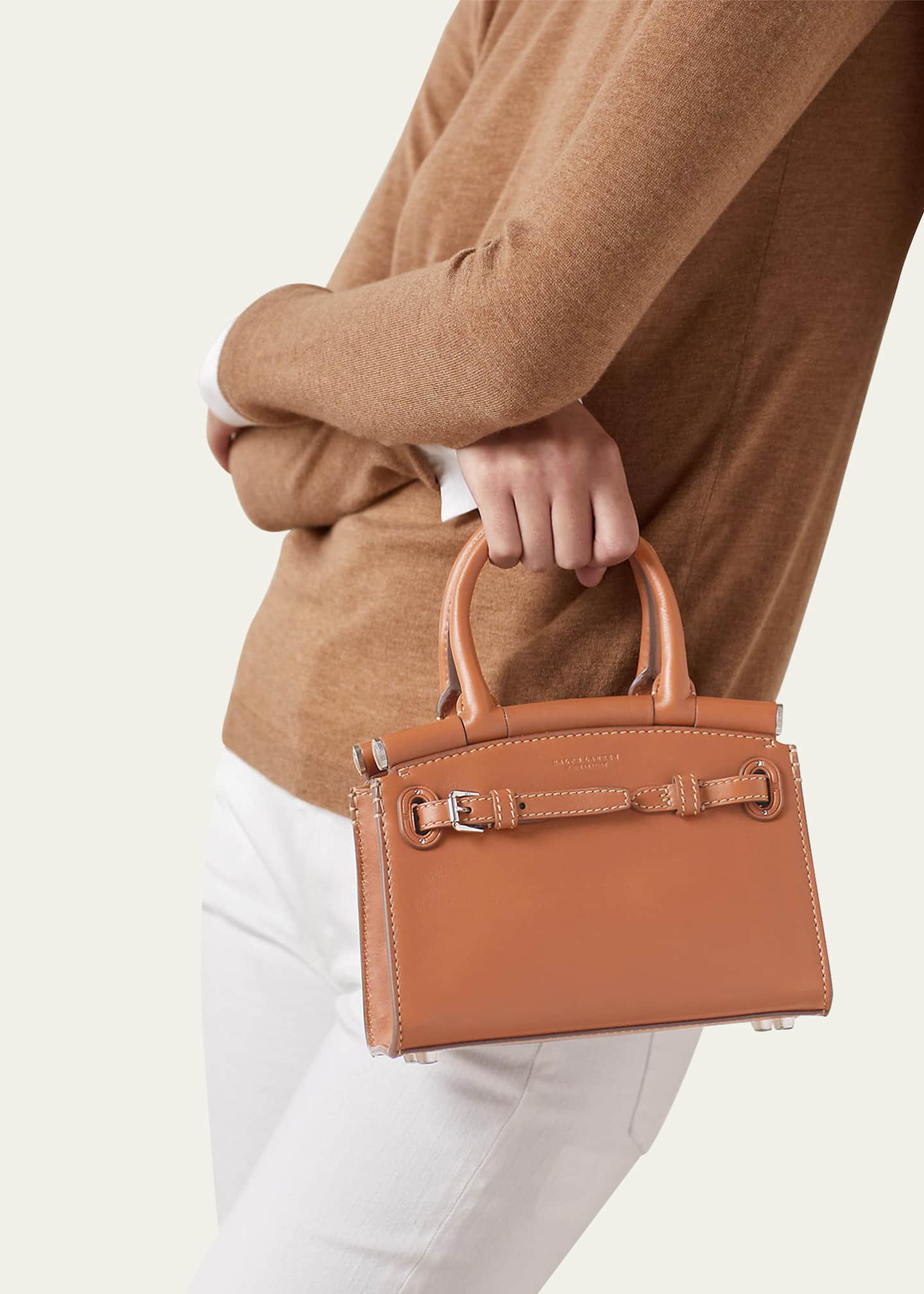 Ralph Lauren Collection RL50 Mini Belted Leather Satchel Bag Bergdorf