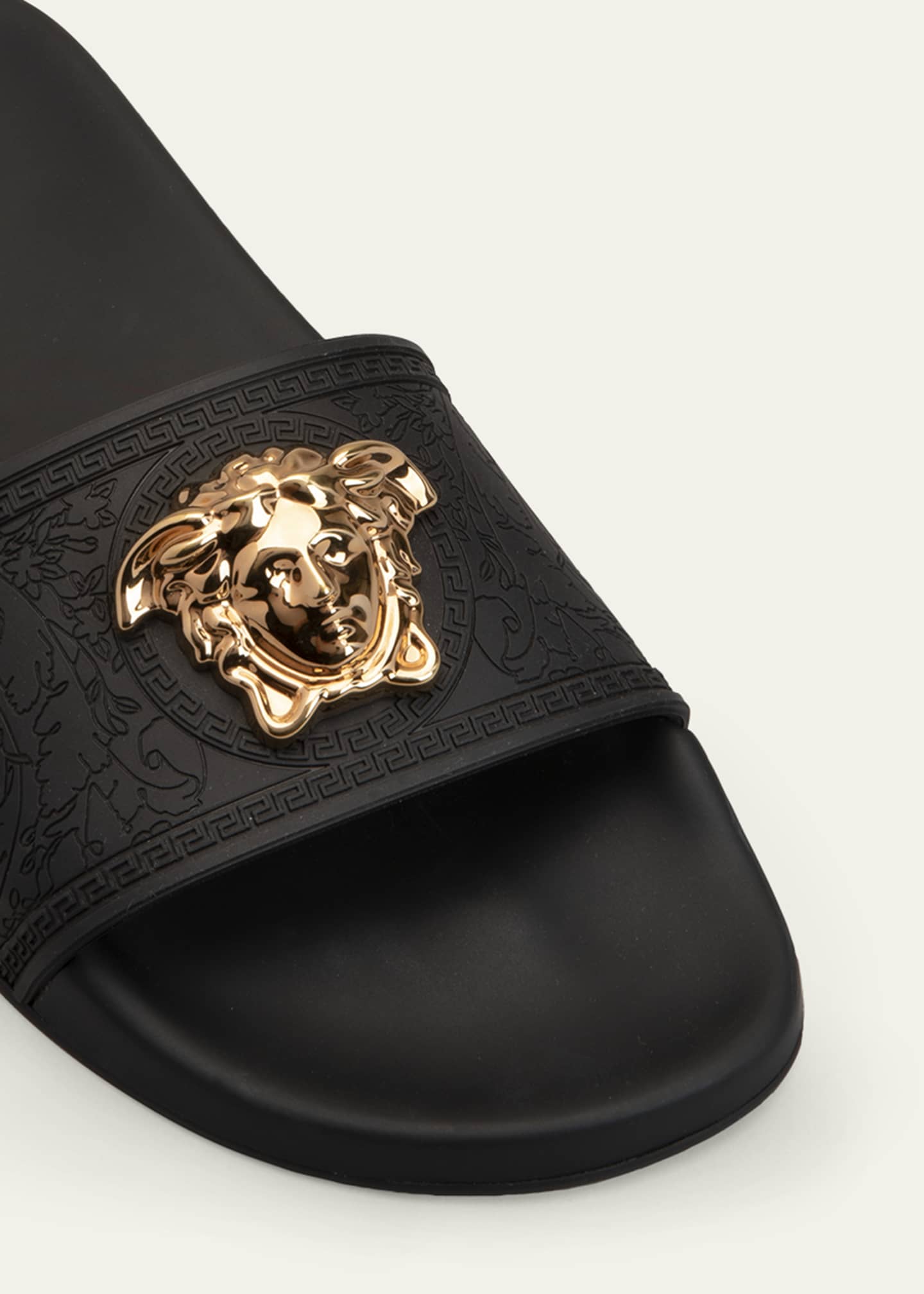 Versace Medusa Rubber Pool Slides Bergdorf Goodman
