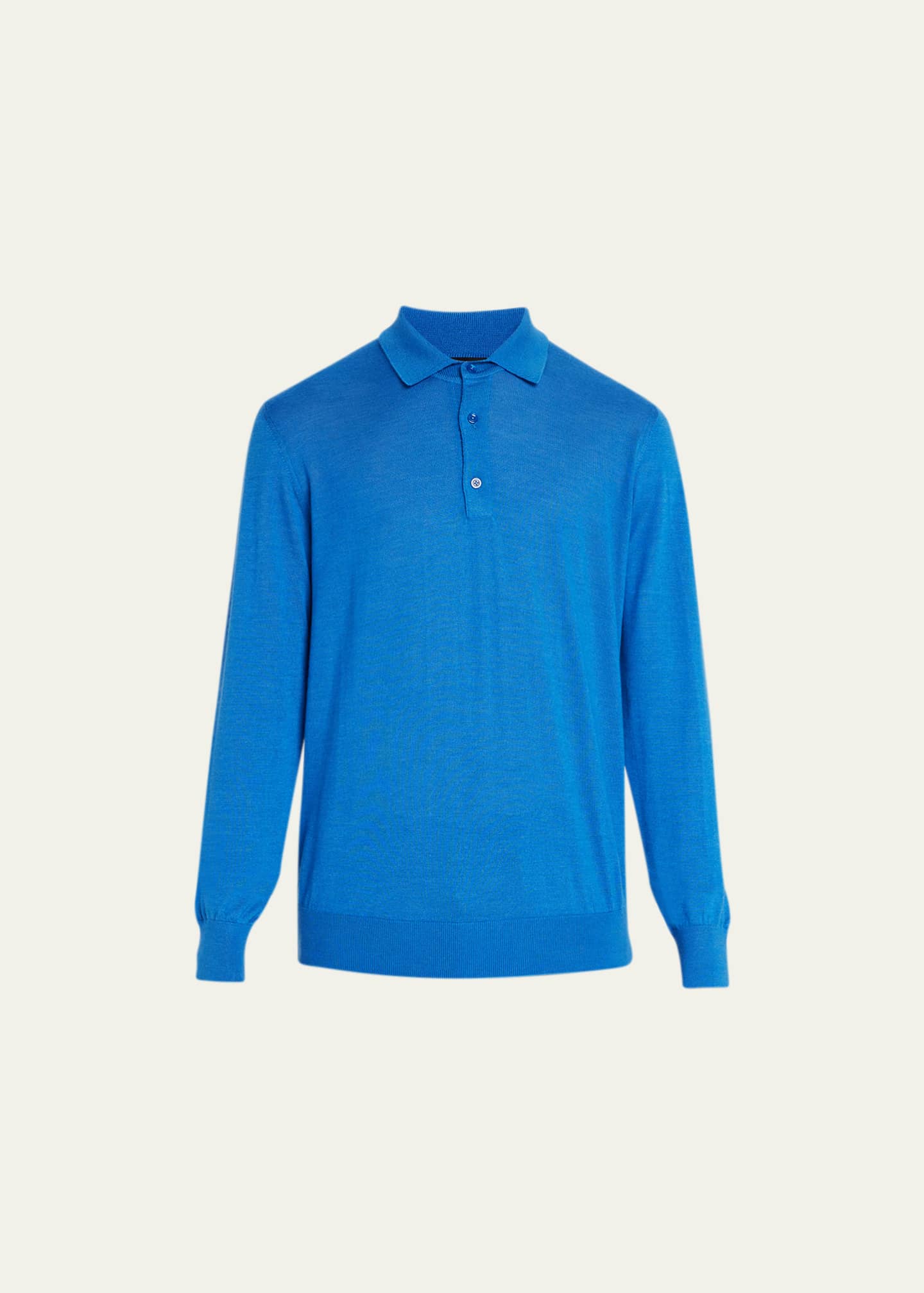 Charvet Men's Solid Long-Sleeve Polo Shirt - Bergdorf Goodman