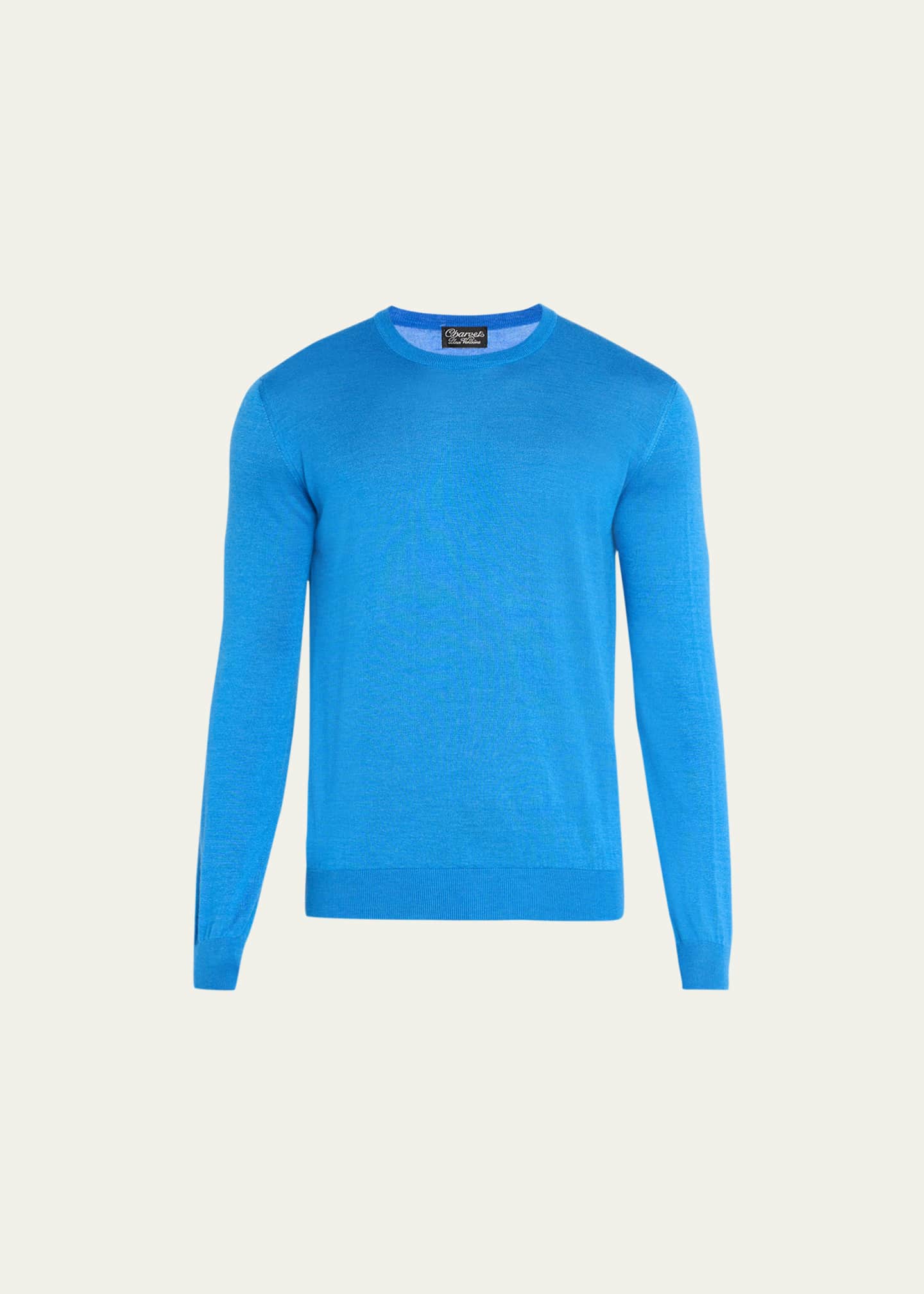 Charvet Men's Solid Cashmere-Silk Crewneck Sweater Image 1 of 5