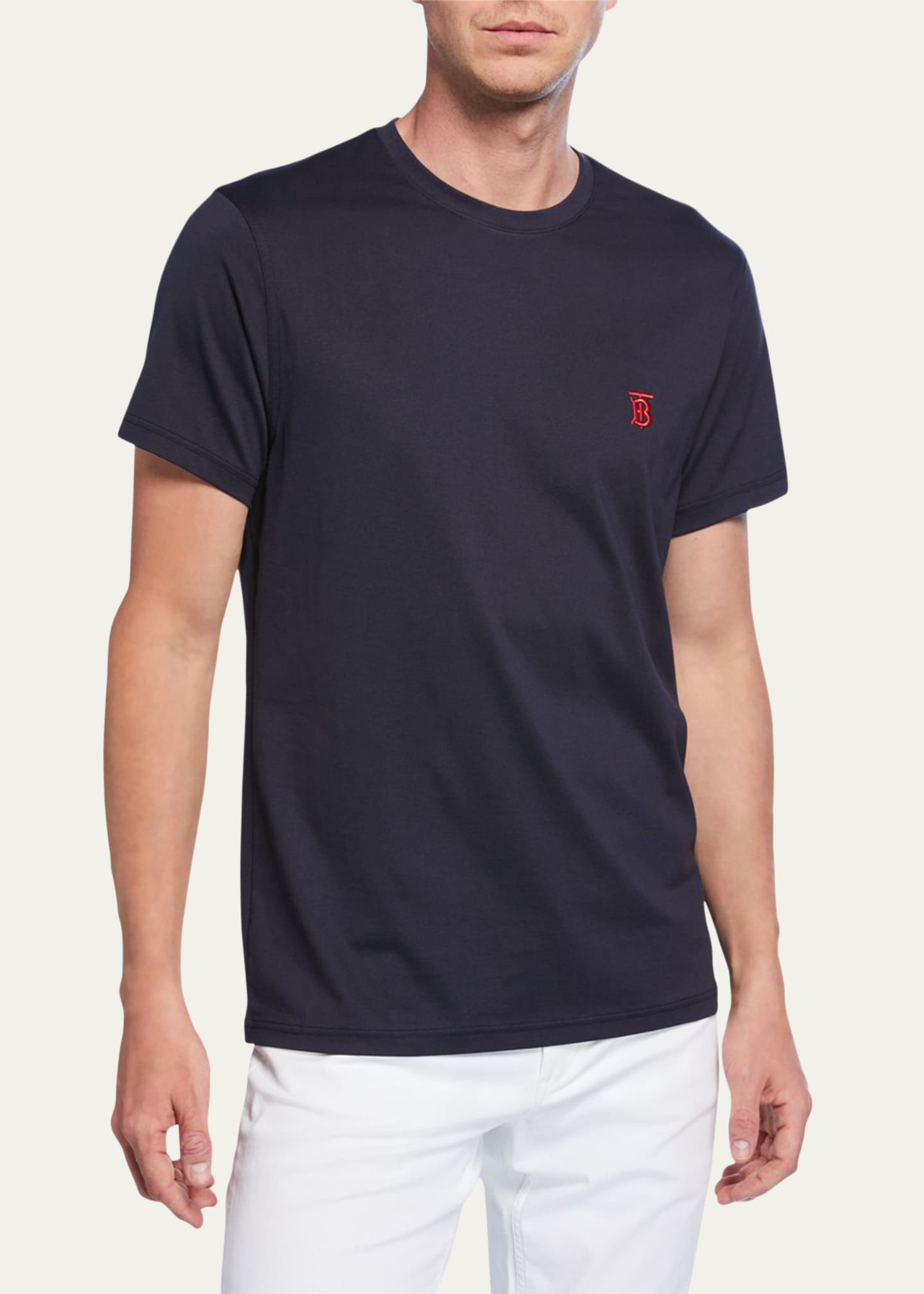 Burberry Men s Parker Logo Embroidered T Shirt Bergdorf Goodman