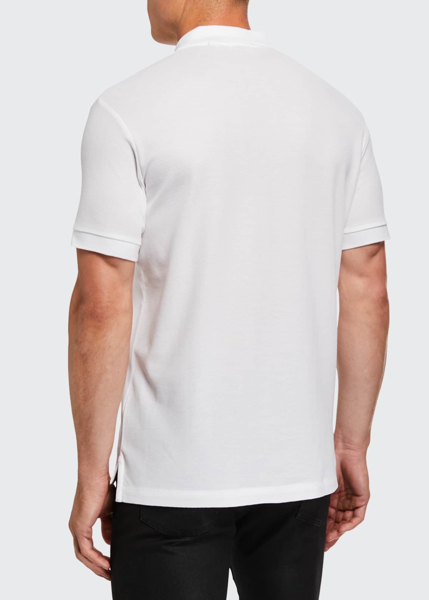 Mens white burberry polo best sale