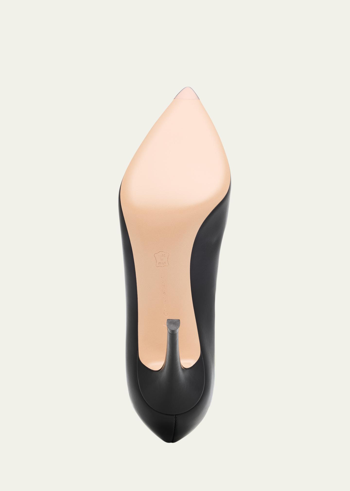 Gianvito Rossi Gianvito 85 Vitello Leather Point-Toe Pumps 