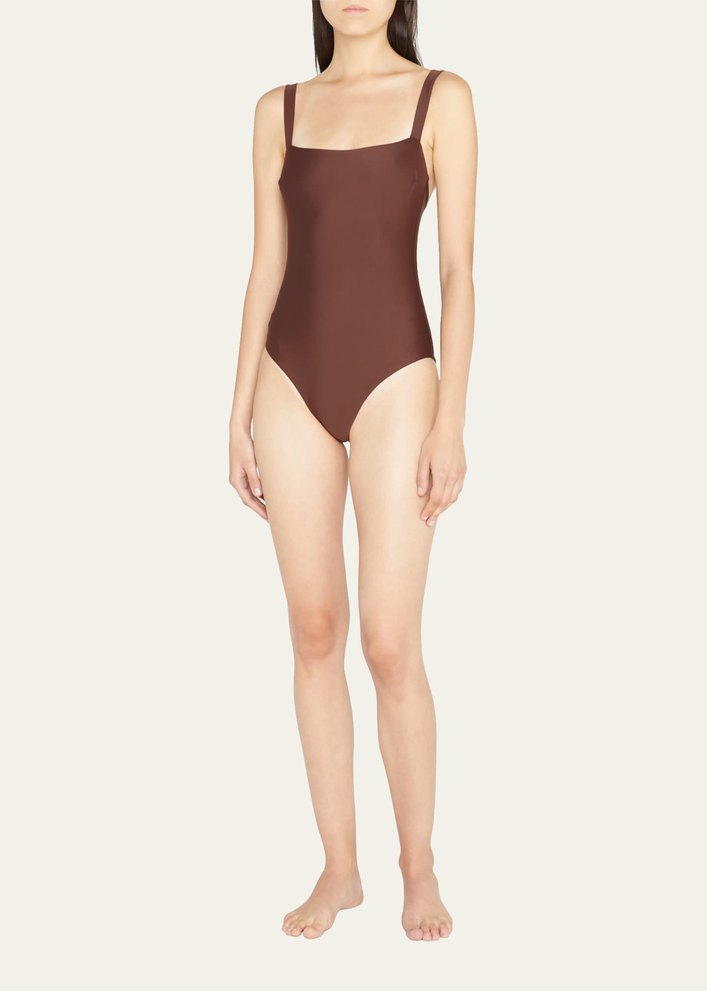 Matteau Square-Neck Maillot One-Piece Swimsuit