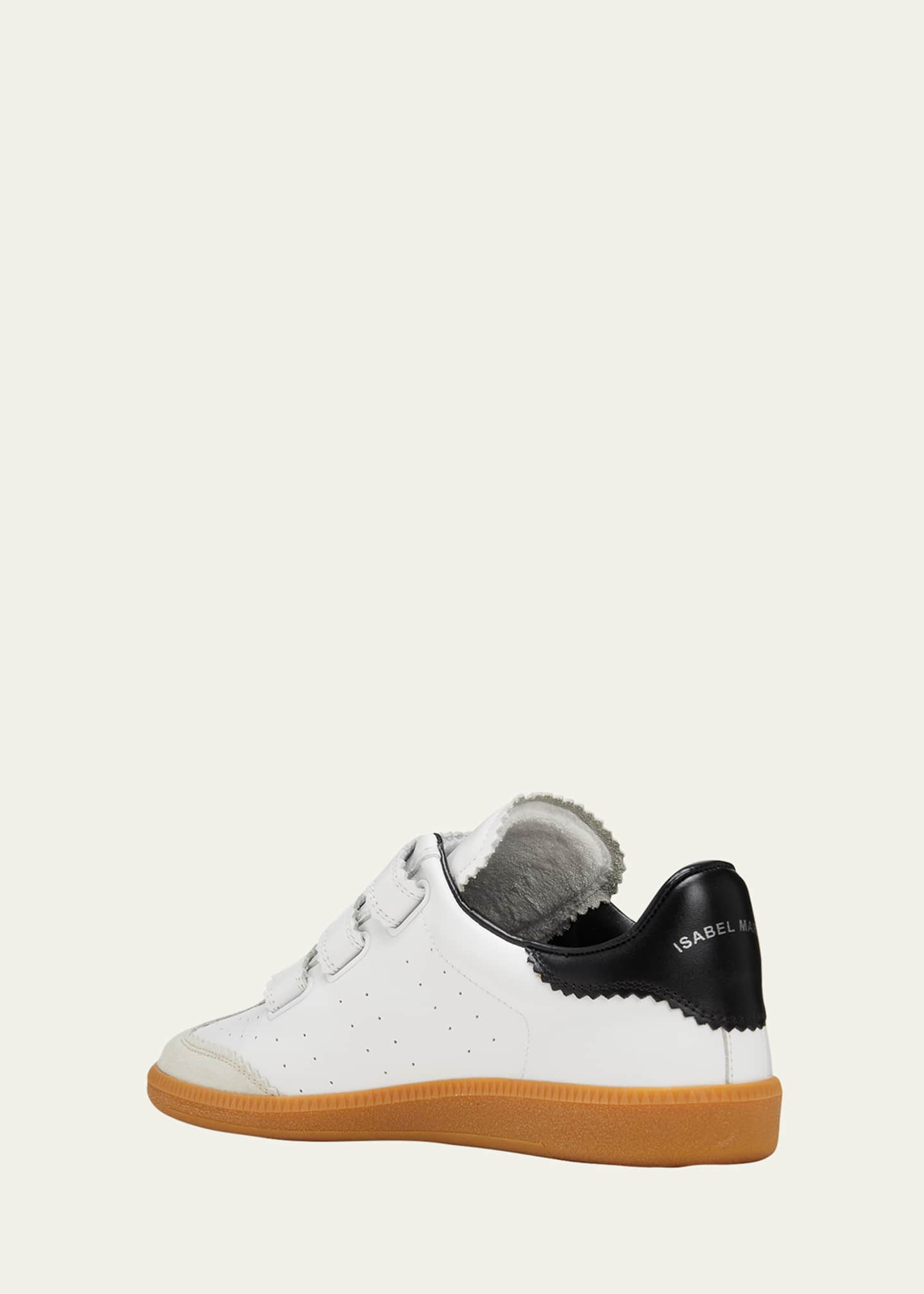 Isabel Marant Beth Perforated Leather Grip-Strap Sneakers Image 2 of 3