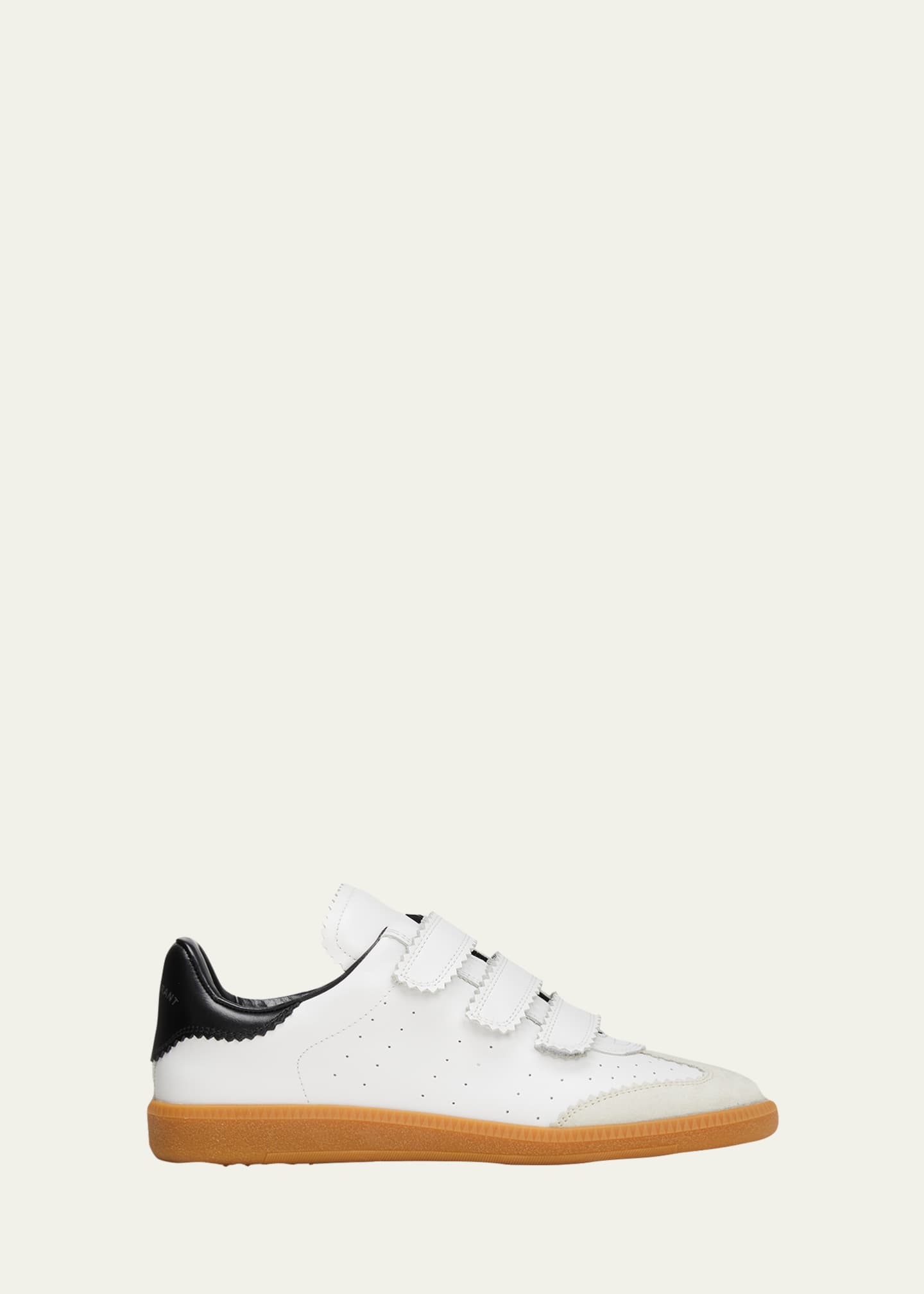 Isabel Marant Beth Perforated Leather Grip-Strap Sneakers Image 1 of 3