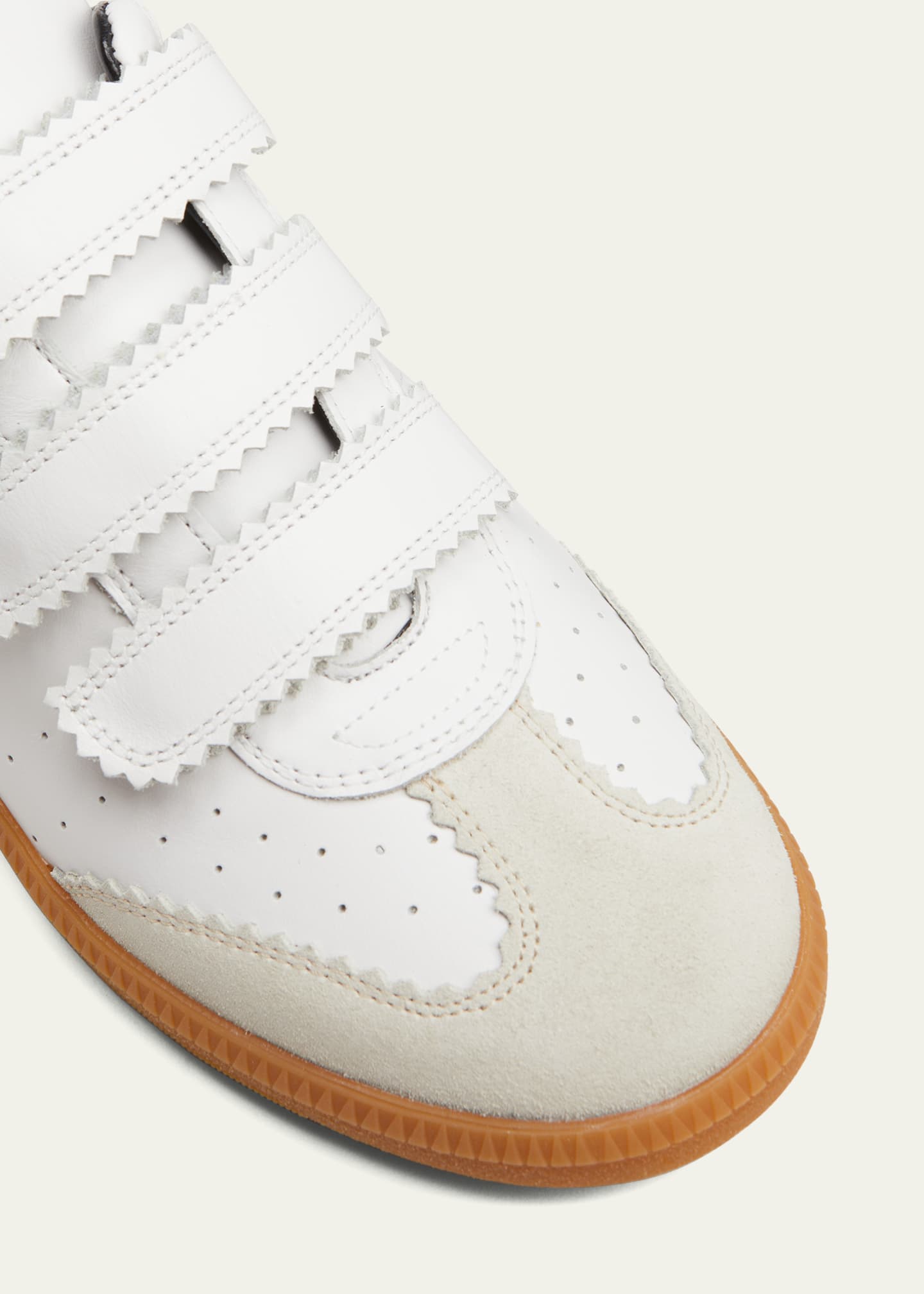 Isabel Marant Beth Perforated Leather Grip-Strap Sneakers Image 3 of 3