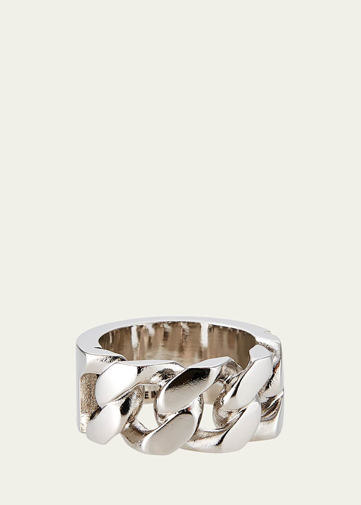 Alexander McQueen Men s Identity Chain Ring Bergdorf Goodman