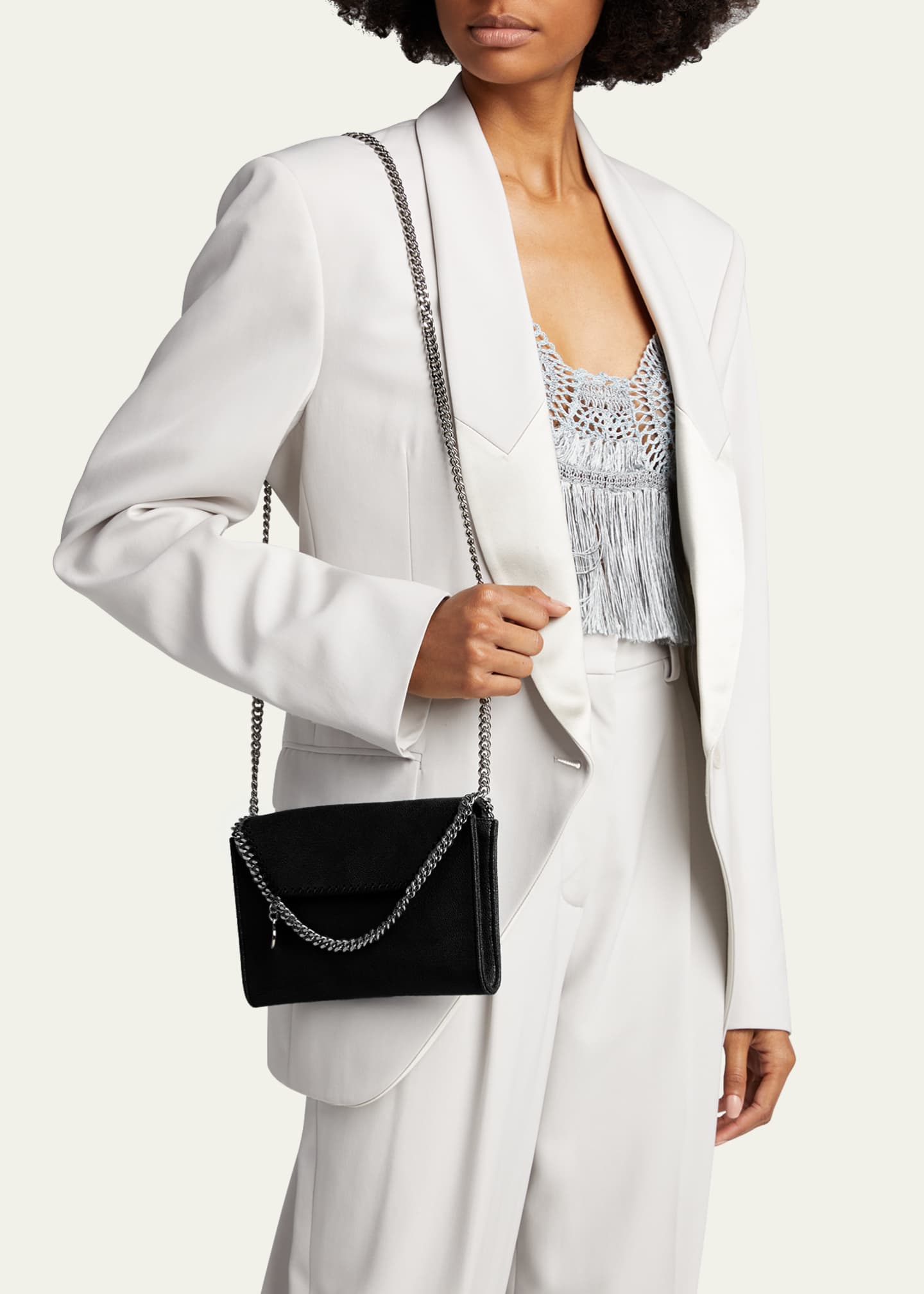 Stella McCartney Mini Falabella Shaggy Deer Wallet on Chain