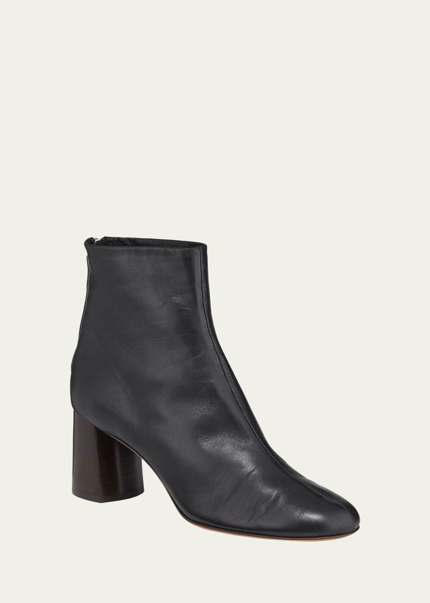 3.1 Phillip Lim Nadia Soft Leather Block-Heel Booties Image 2 of 4