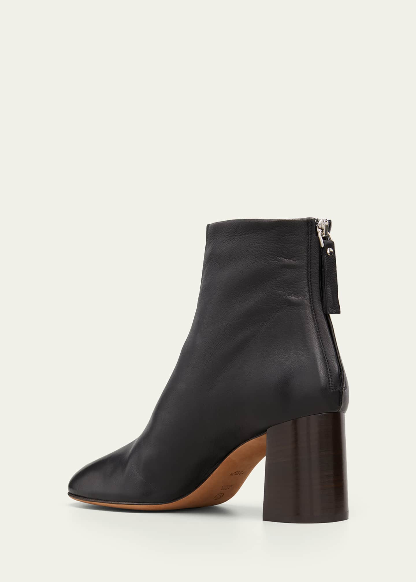 3.1 Phillip Lim Nadia Soft Leather Block-Heel Booties Image 3 of 4