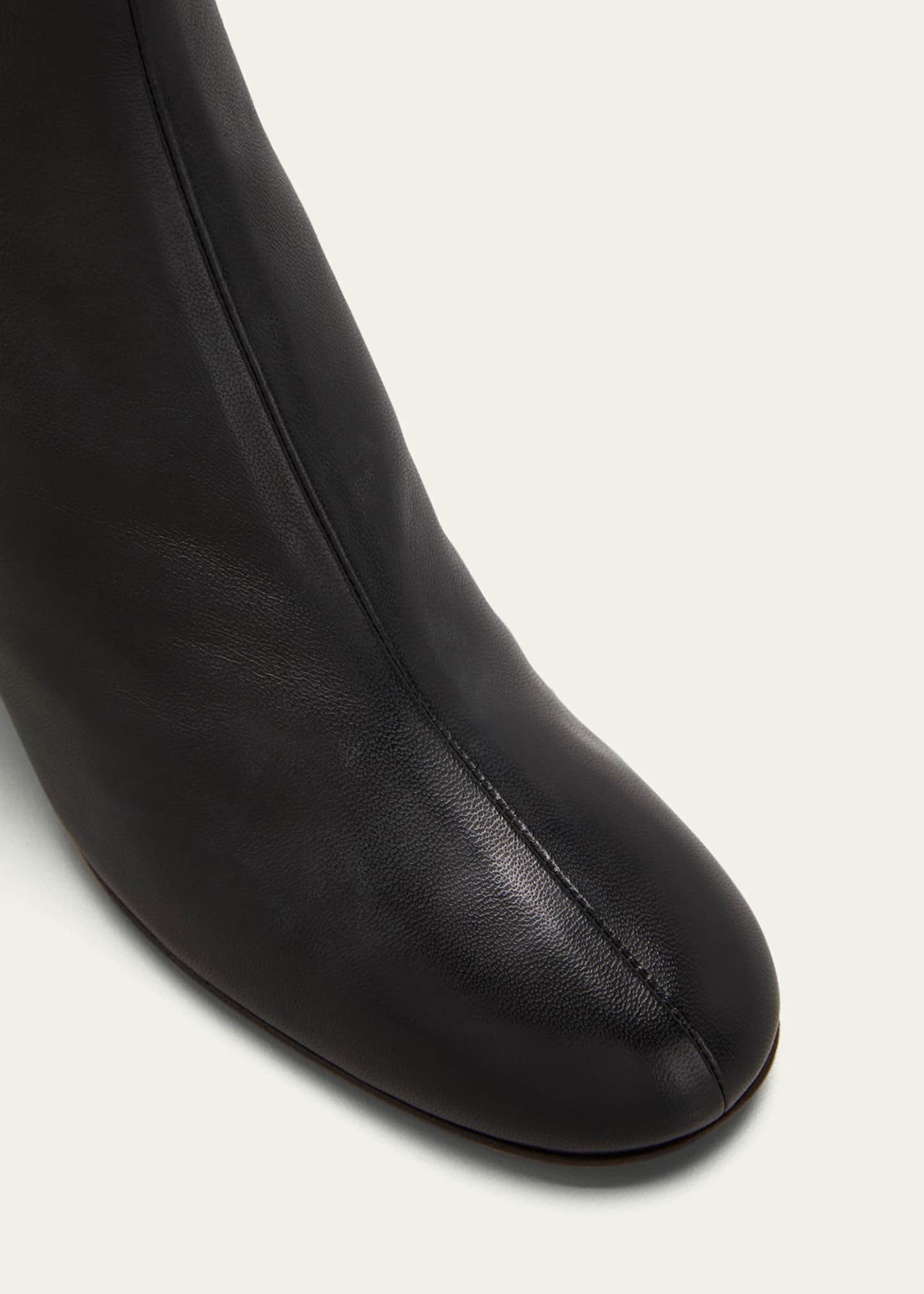 3.1 Phillip Lim Nadia Soft Leather Block-Heel Booties Image 4 of 4