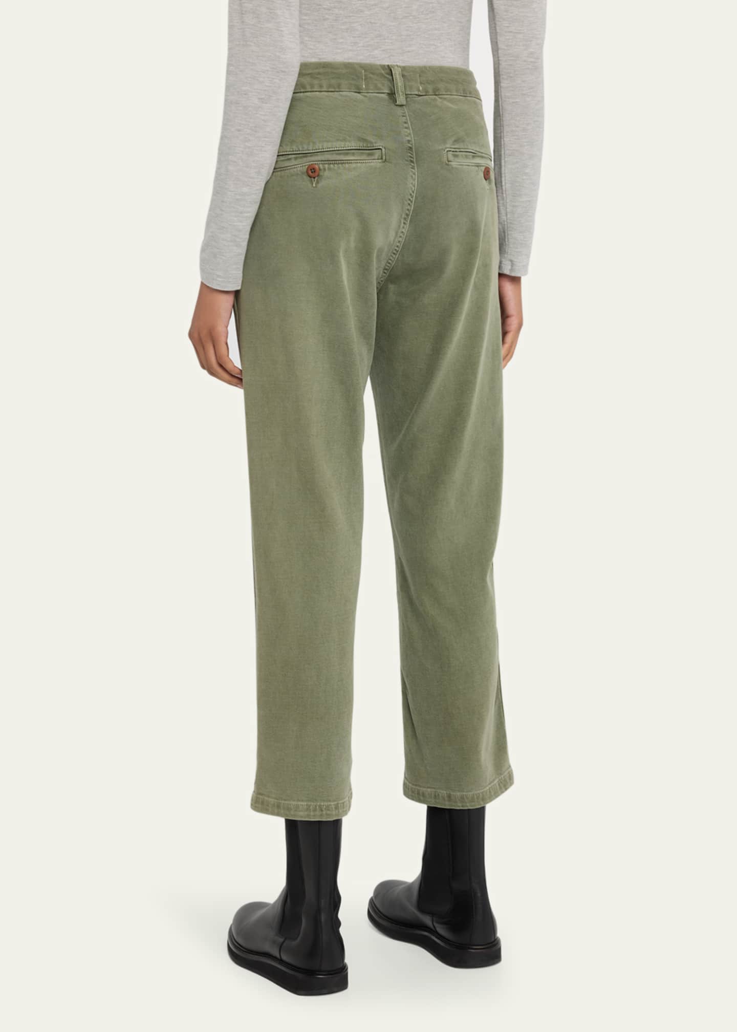 AMO Denim Easy Relaxed Straight-Leg Crop Trousers Image 3 of 5