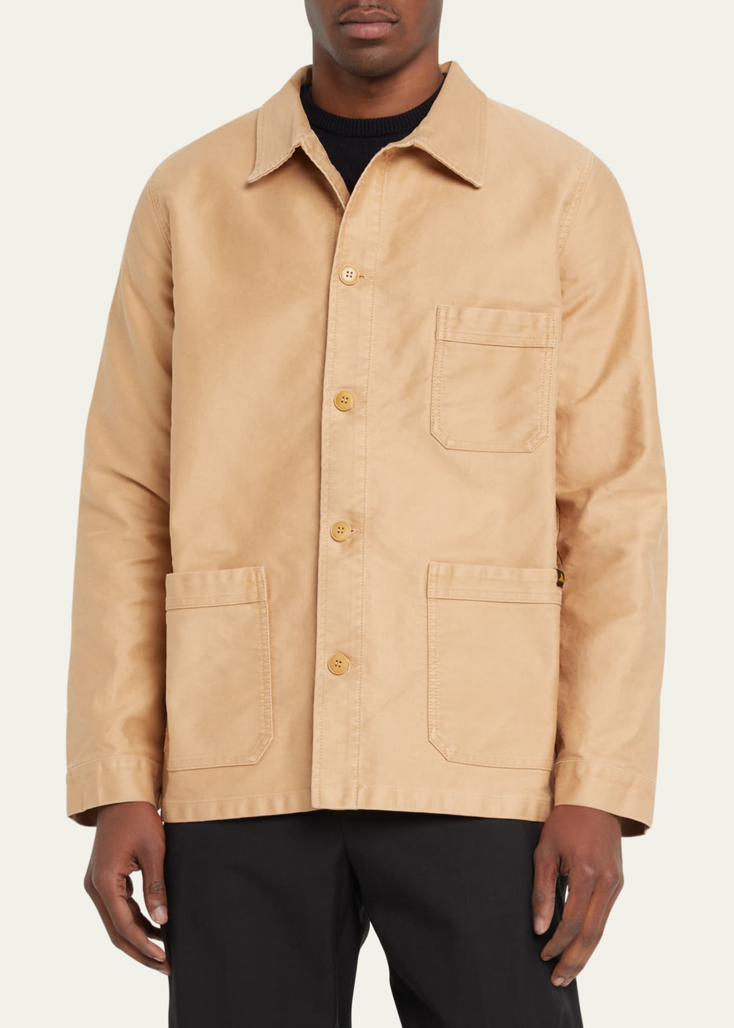 B. x Le Mont St. Michel Men's Exclusive Stonewash French Worker Jacket Bergdorf Goodman