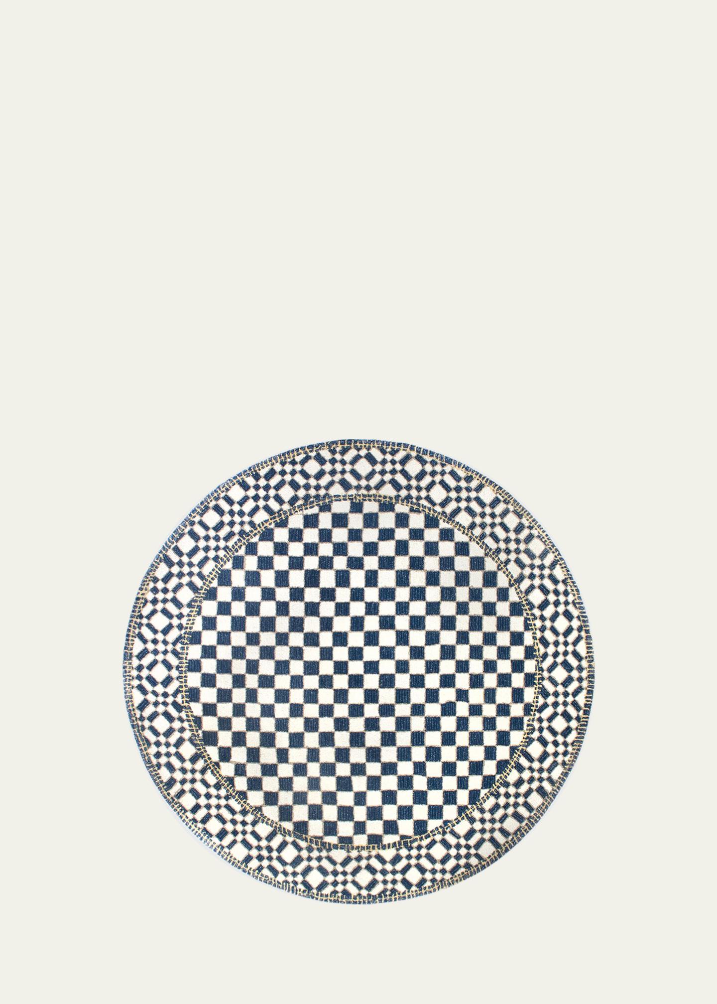 MacKenzie-Childs Royal Check Rug, 6' Round - Bergdorf Goodman