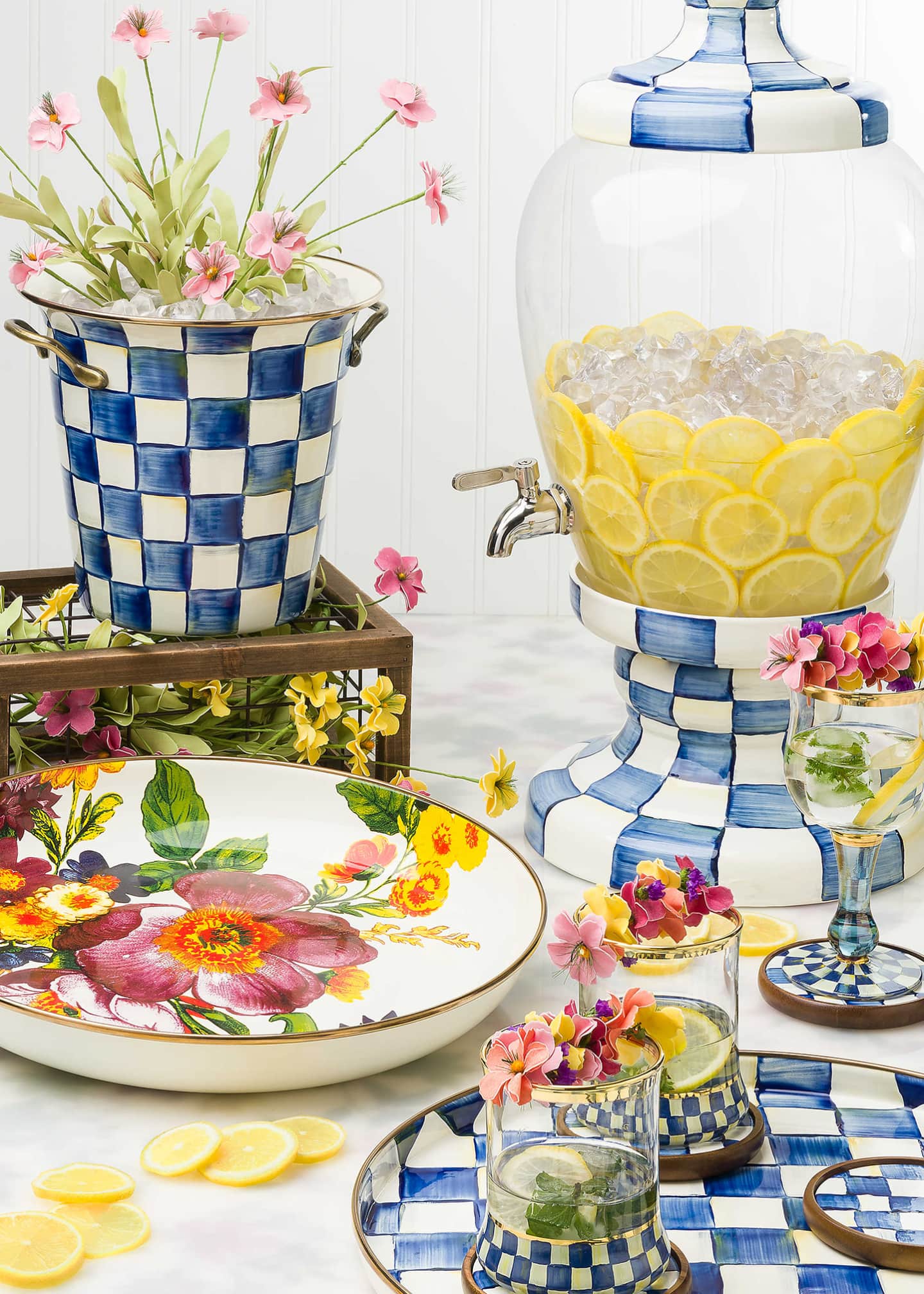 MacKenzie-Childs Flower Market Abundant Bowl, White Image 2 of 2
