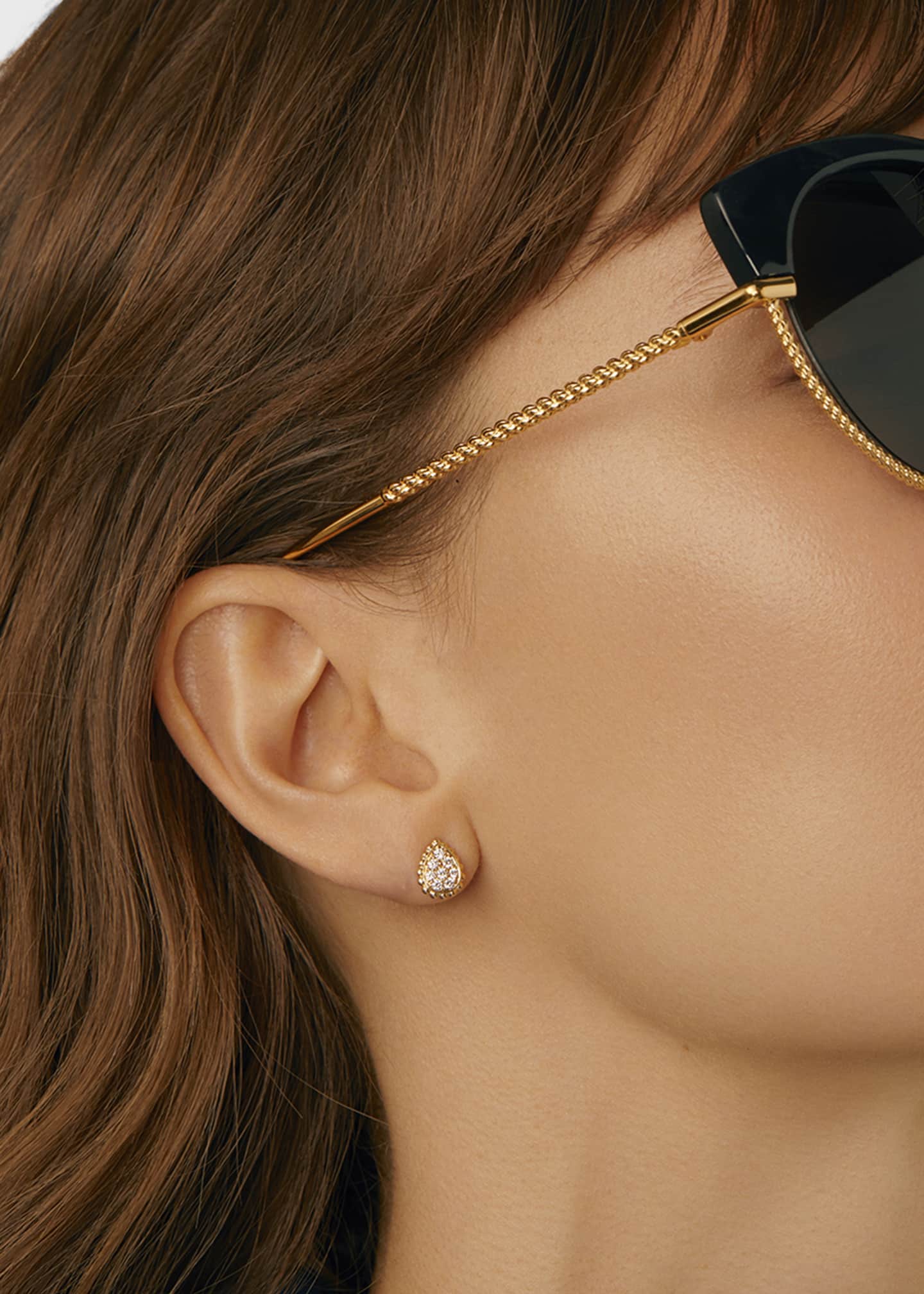 Boucheron Serpent Boheme Extra Small Diamond Stud Earrings in Yellow Gold Image 2 of 2