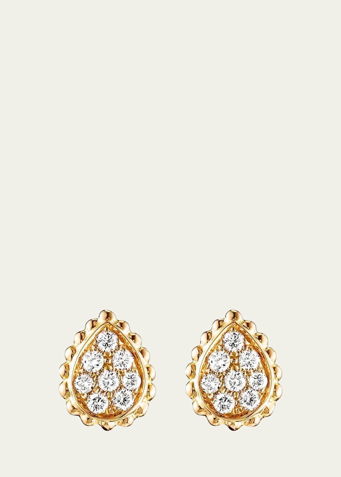 Boucheron Serpent Boheme Extra Small Diamond Stud Earrings in Yellow Gold Image 1 of 2