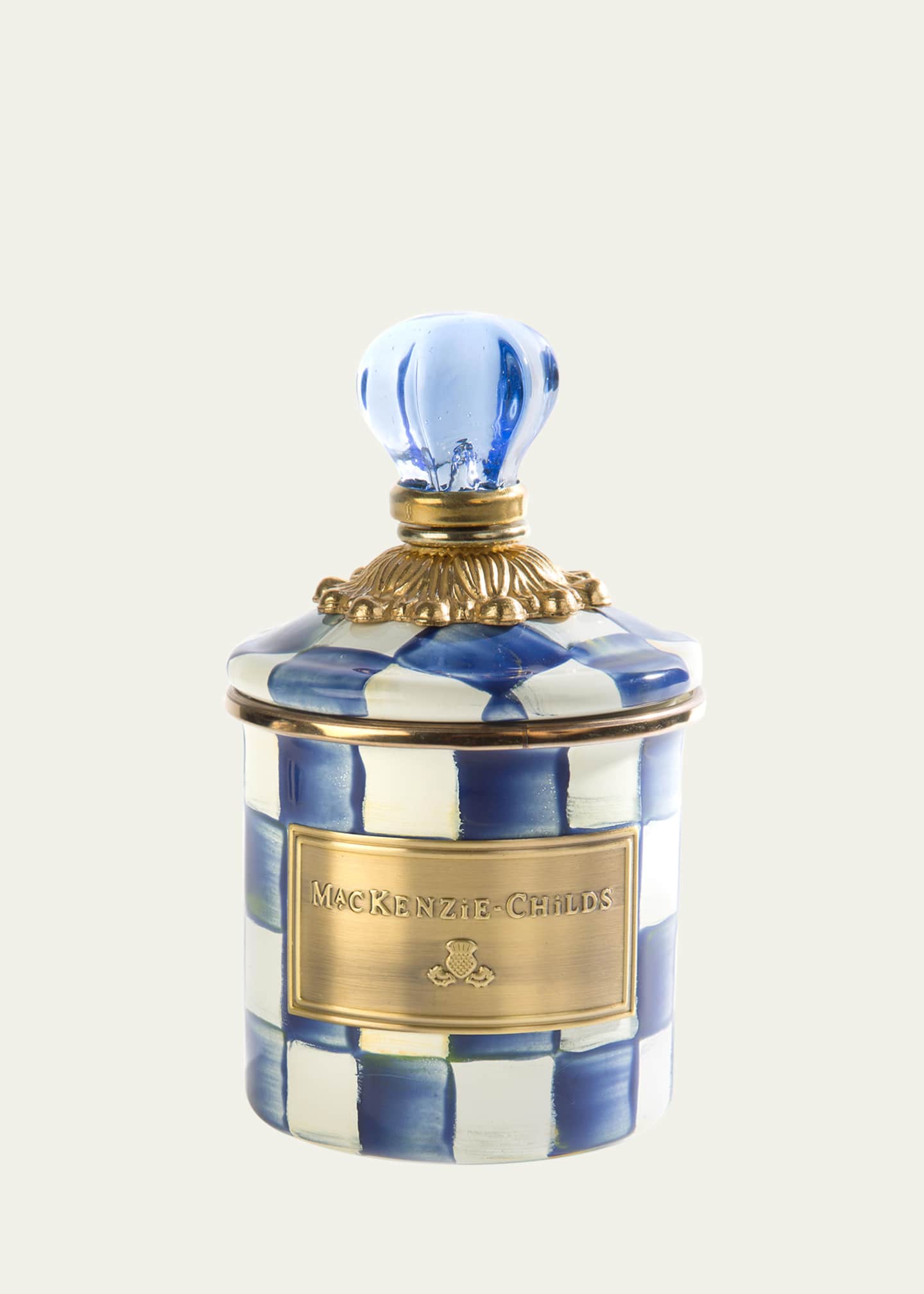 MacKenzie-Childs Royal Check Mini Enamel Canister