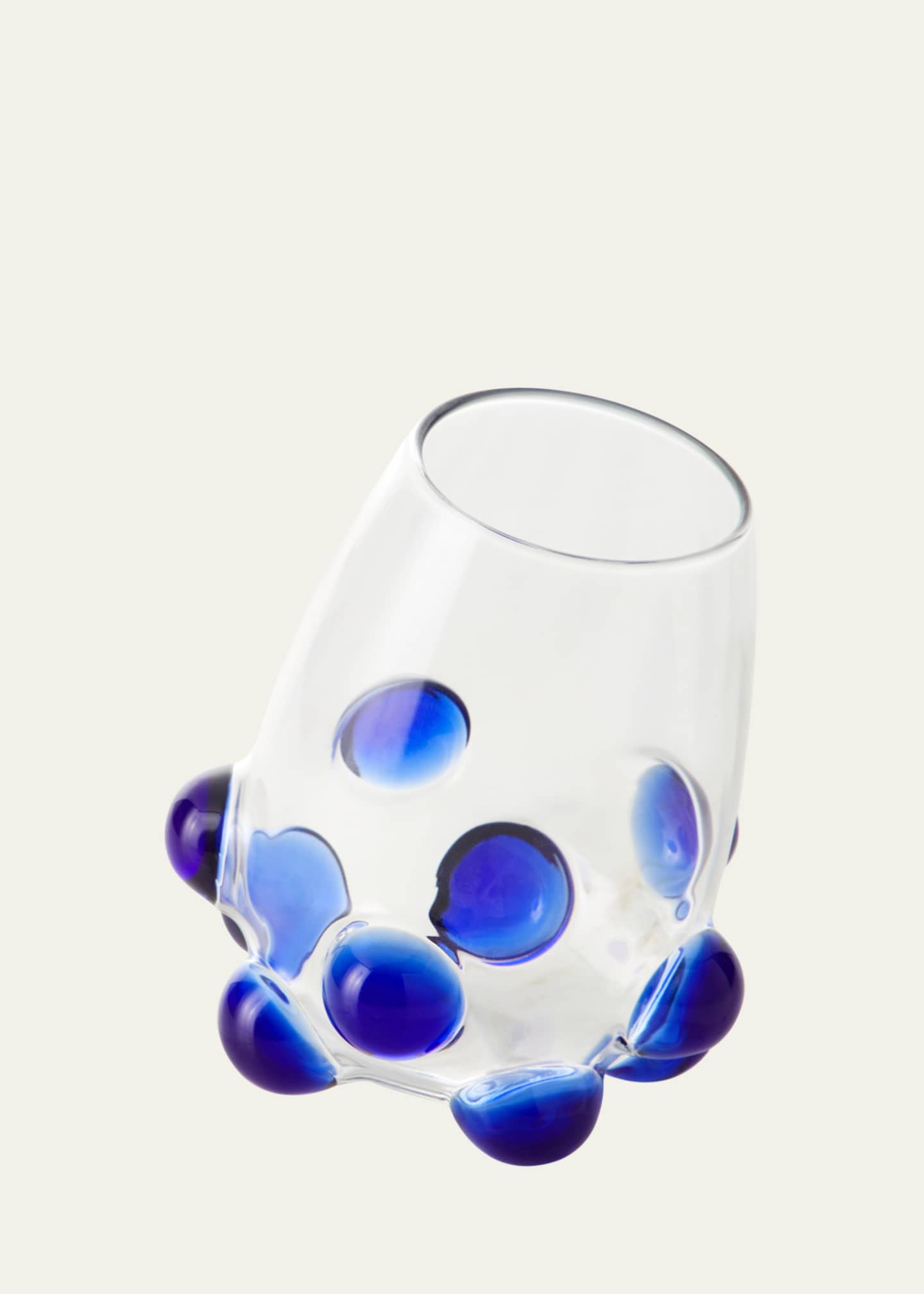Massimo Lunardon Bubble Wine Glass, Blue