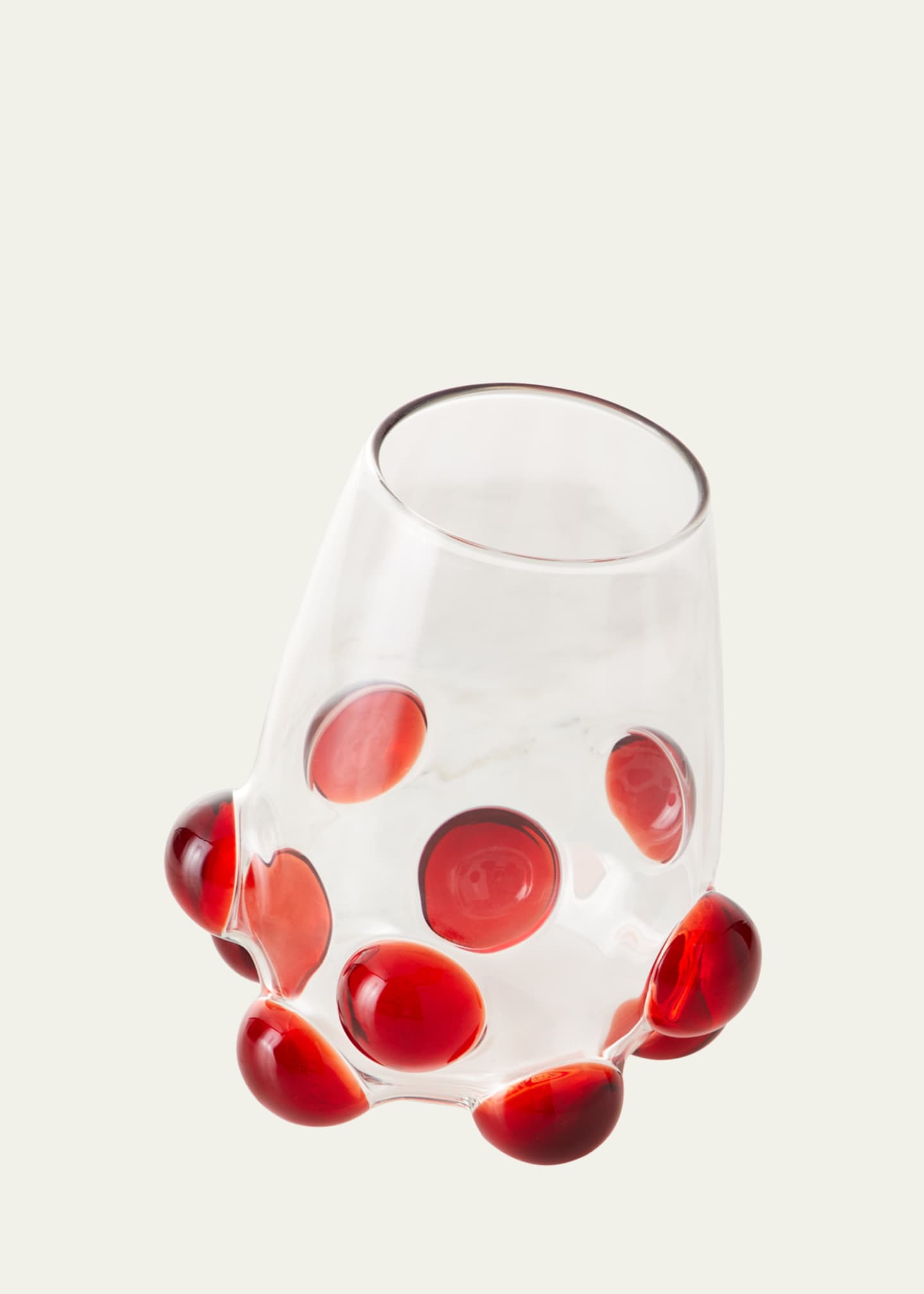 Massimo Lunardon Bubble Wine Glass, Red
