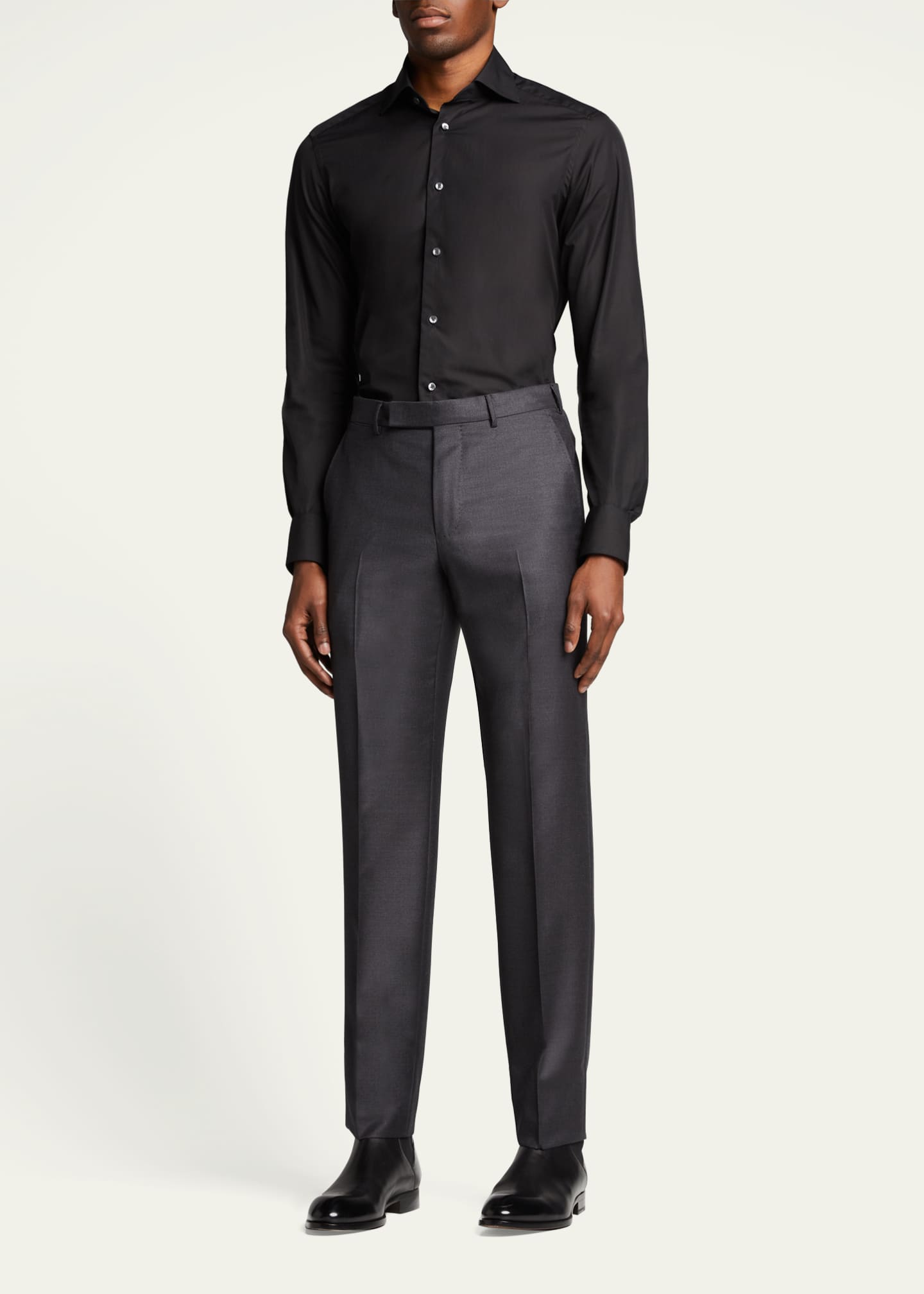 ZEGNA Men's Trofeo Wool Trousers Image 2 of 5