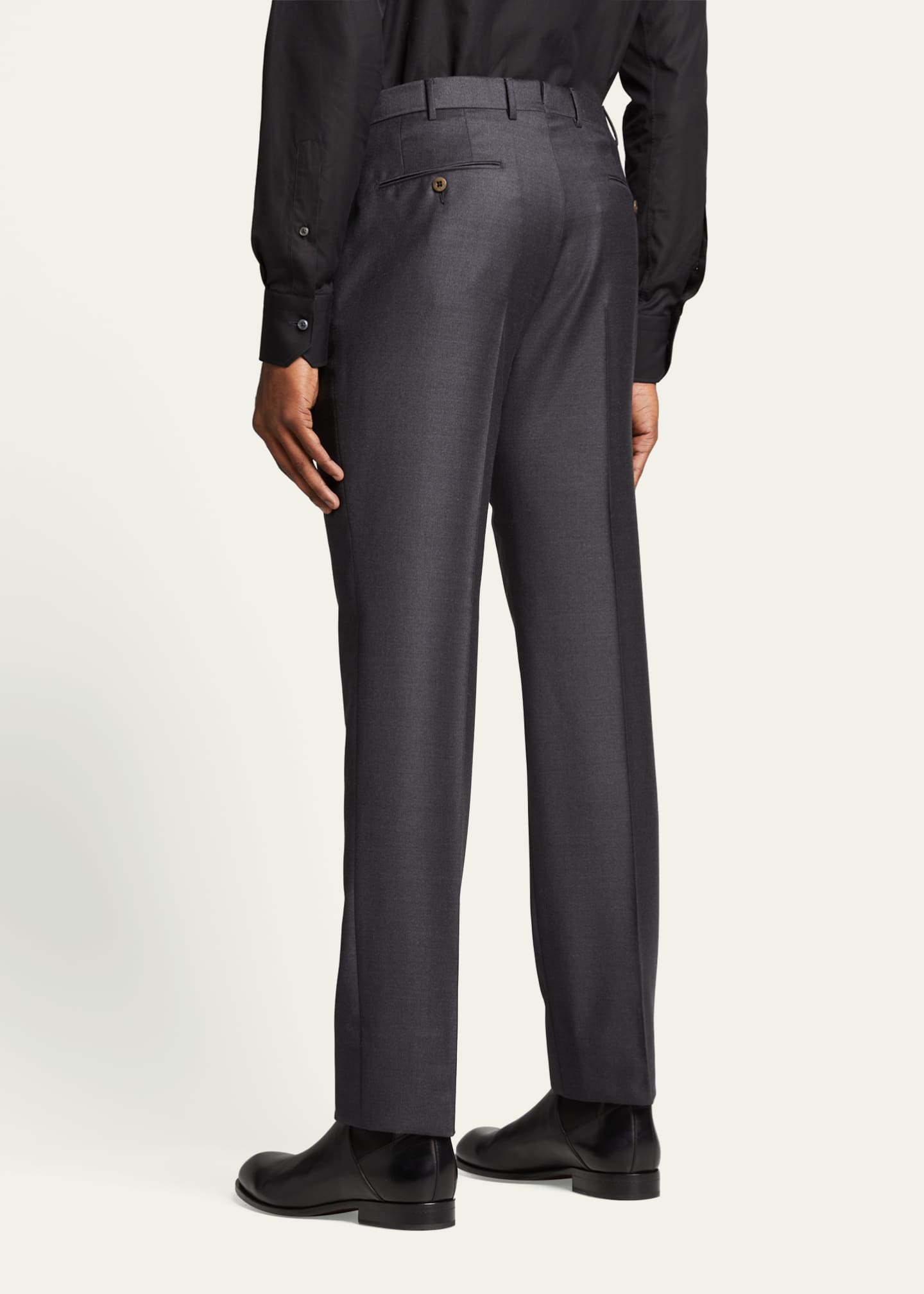 ZEGNA Men's Trofeo Wool Trousers Image 3 of 5