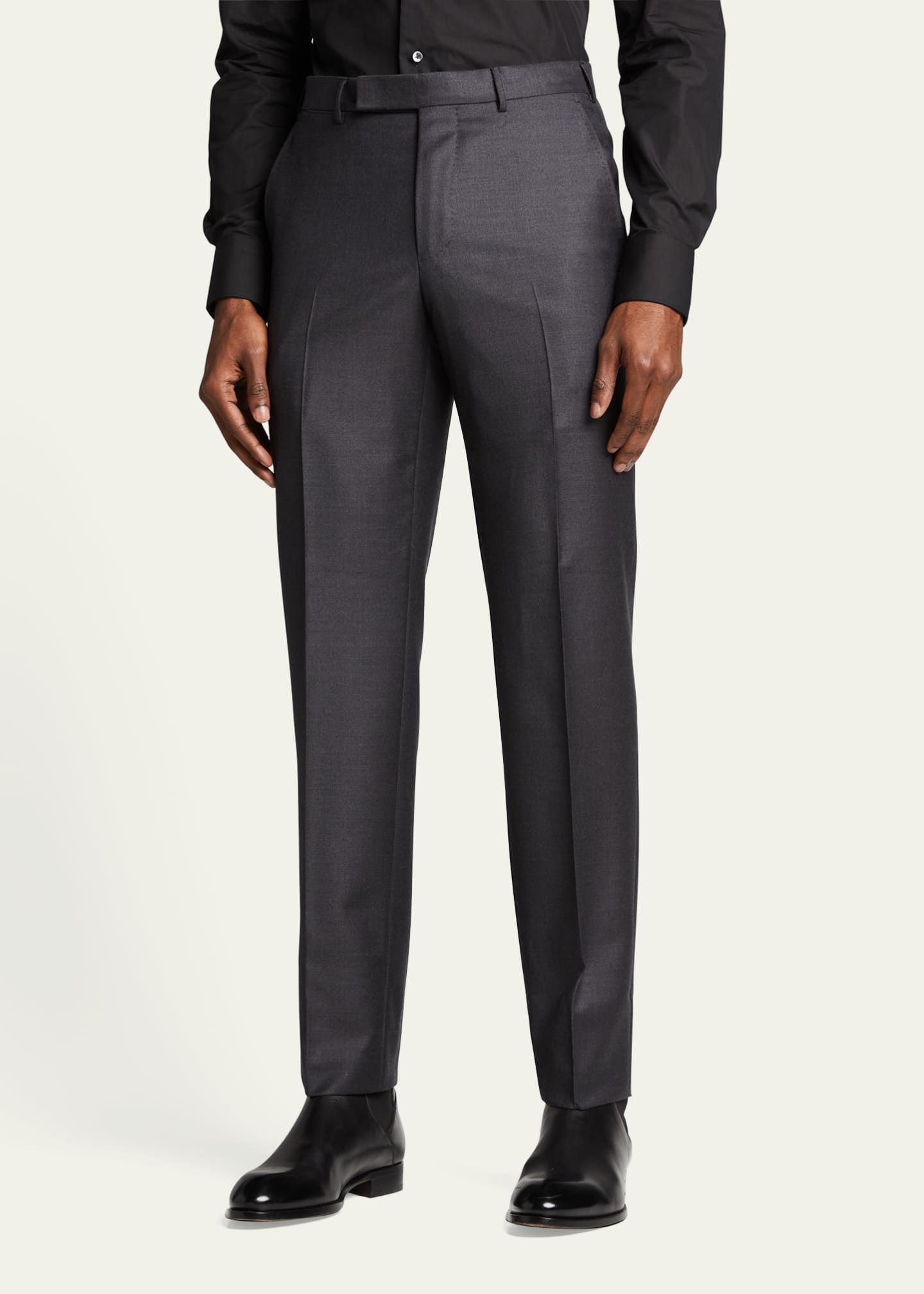 ZEGNA Men's Trofeo Wool Trousers Image 4 of 5