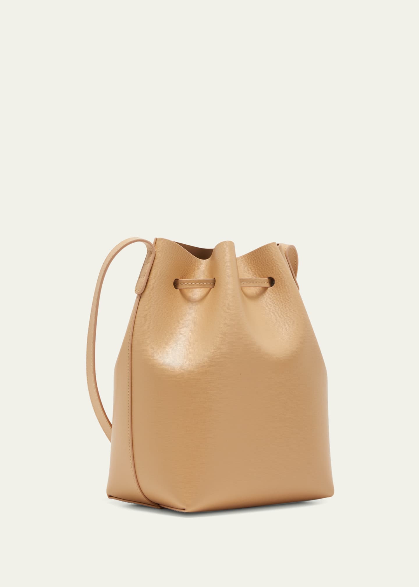 Mansur Gavriel Saffiano Leather Mini Bucket Bag
